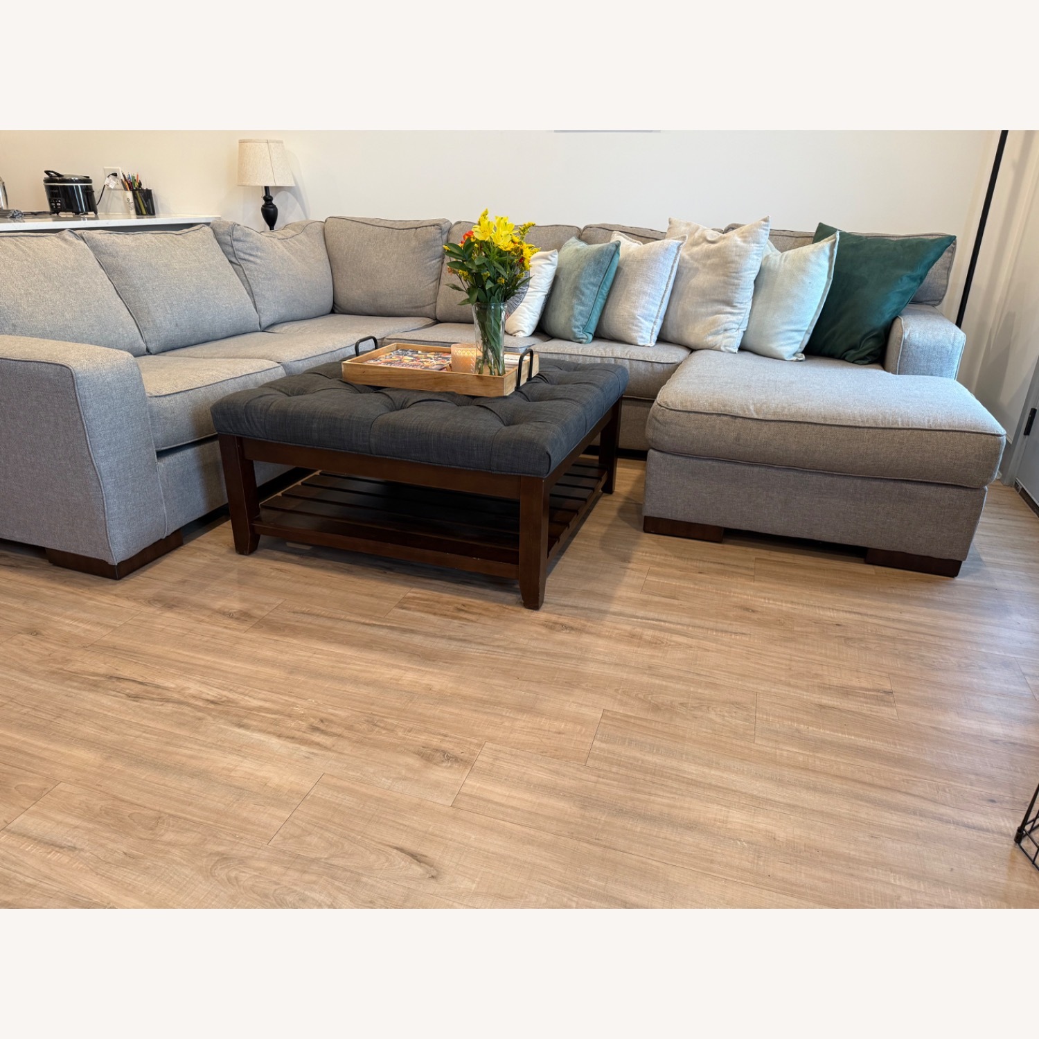 Ashley Furniture Sectional with Chaise and Ottoman  - image-3