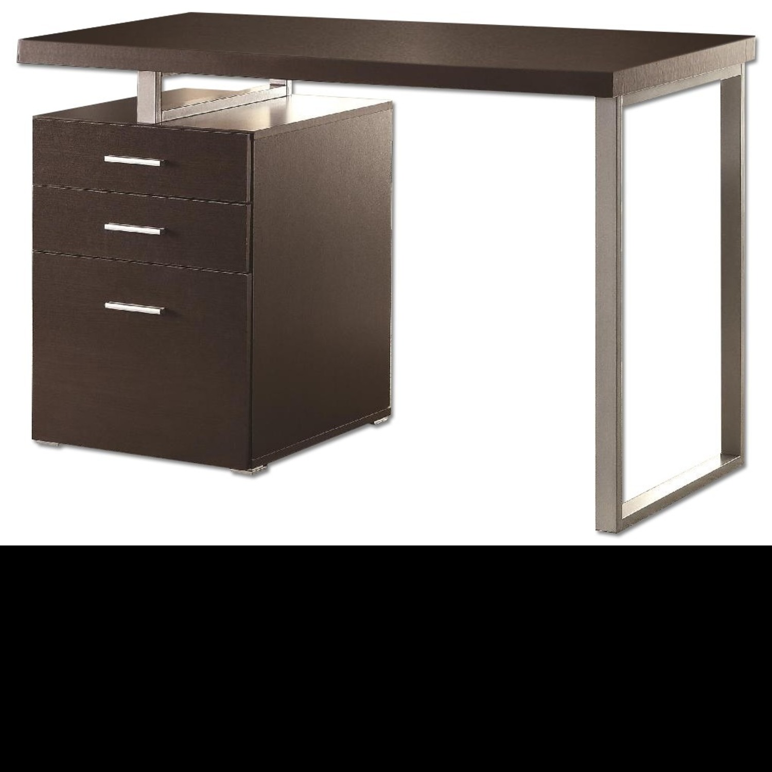 Modern Desk W Storage Cabinet - image-1