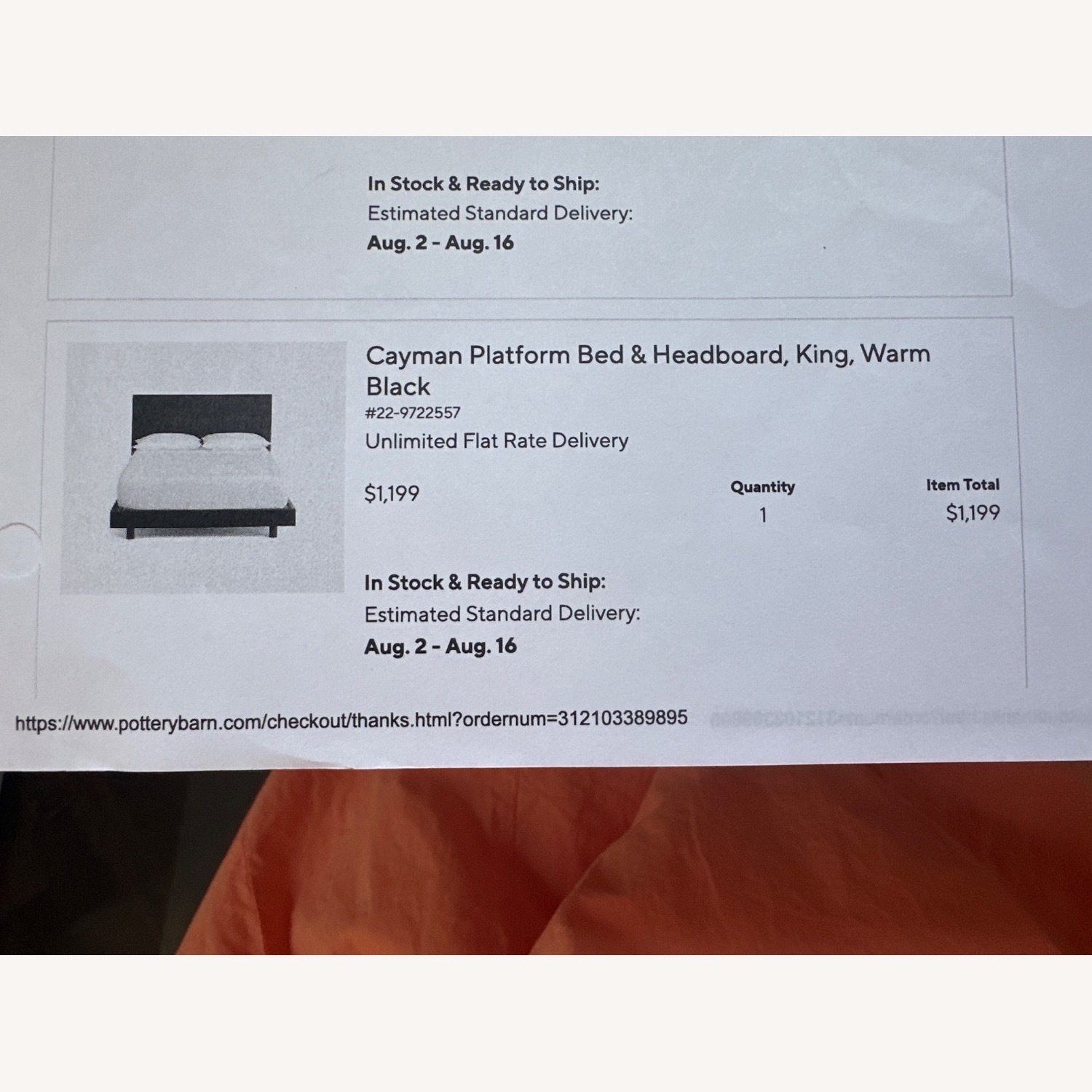 Pottery Barn Caymen King Bed - image-4