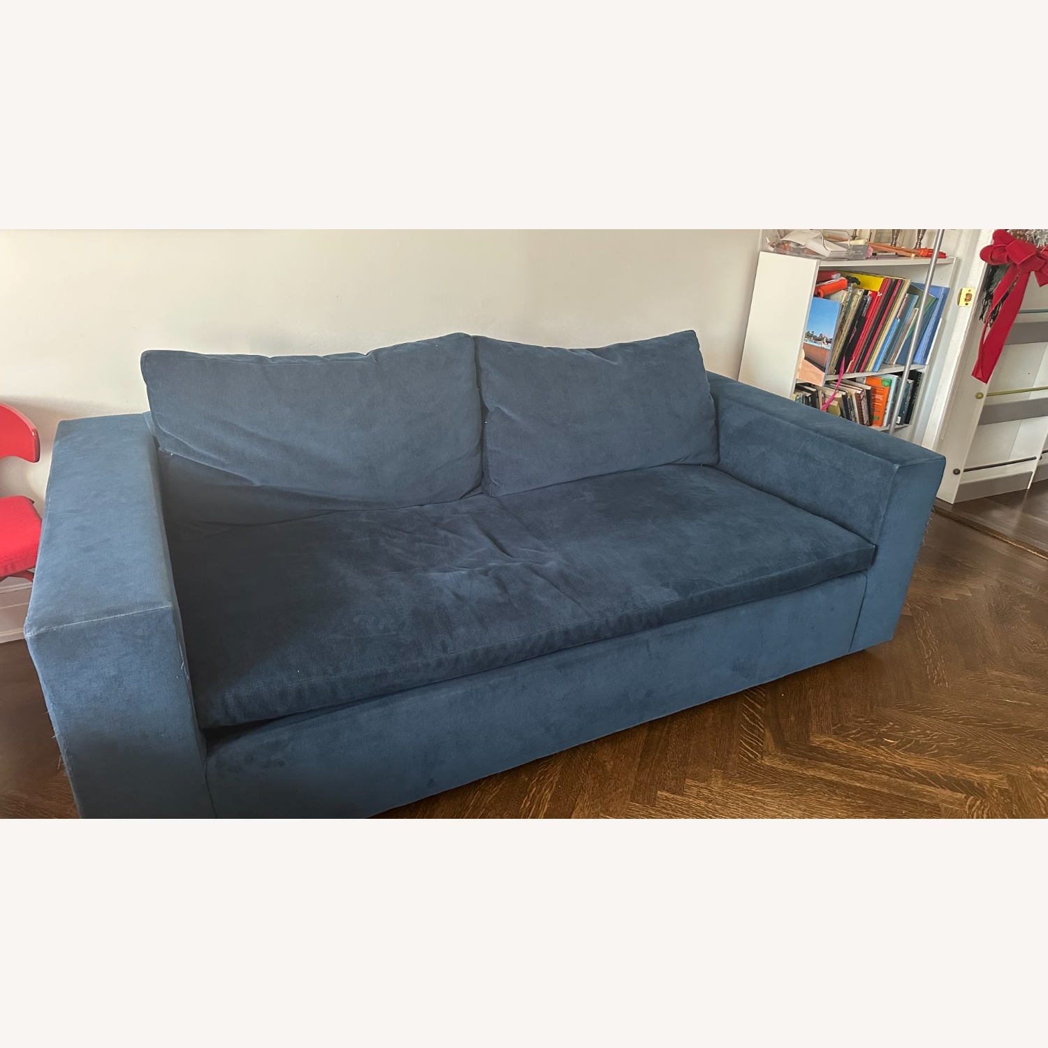 Dark Blue Sleeper Sofa - image-1