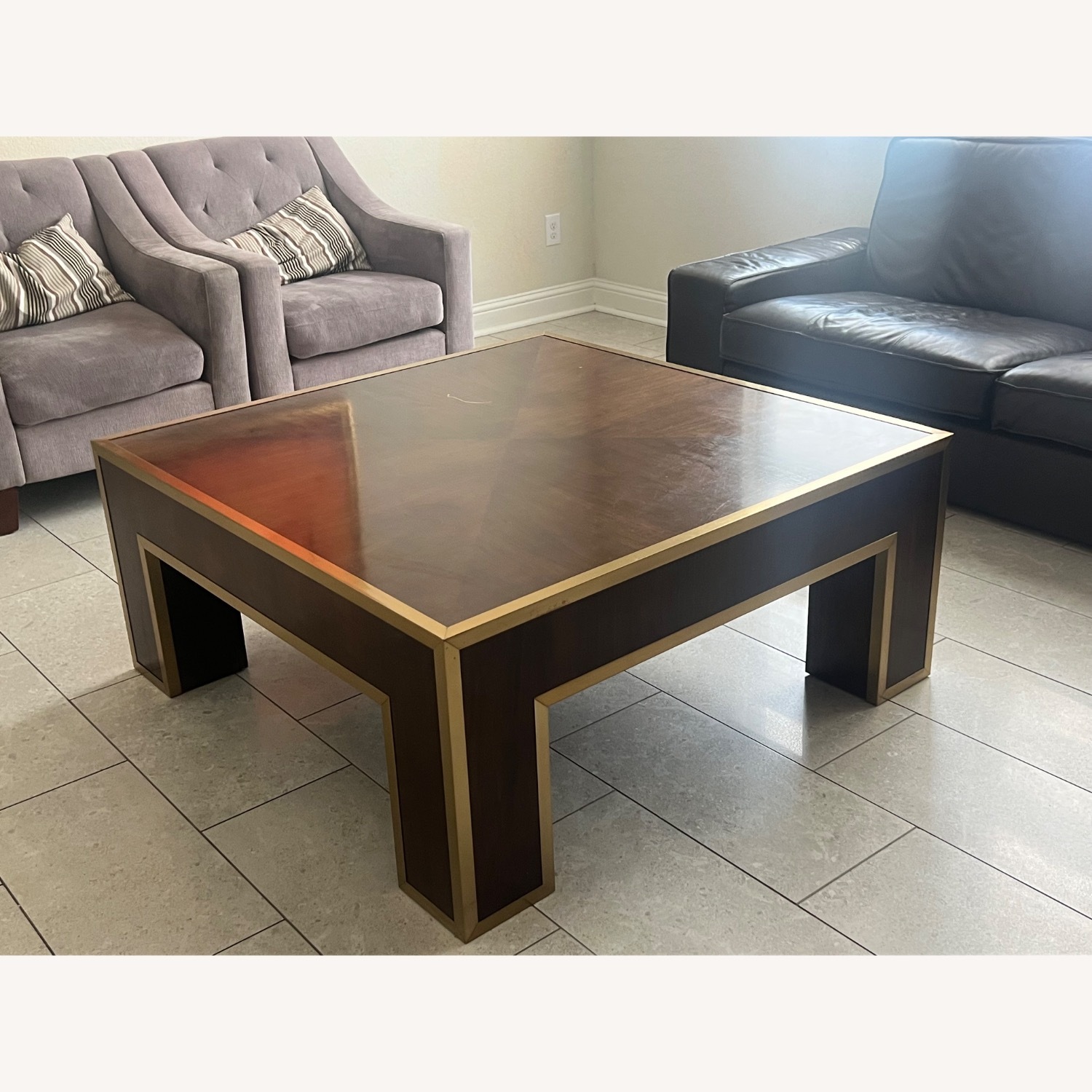 Bernhardt Bijan Square Walnut  Coffee Table - image-1