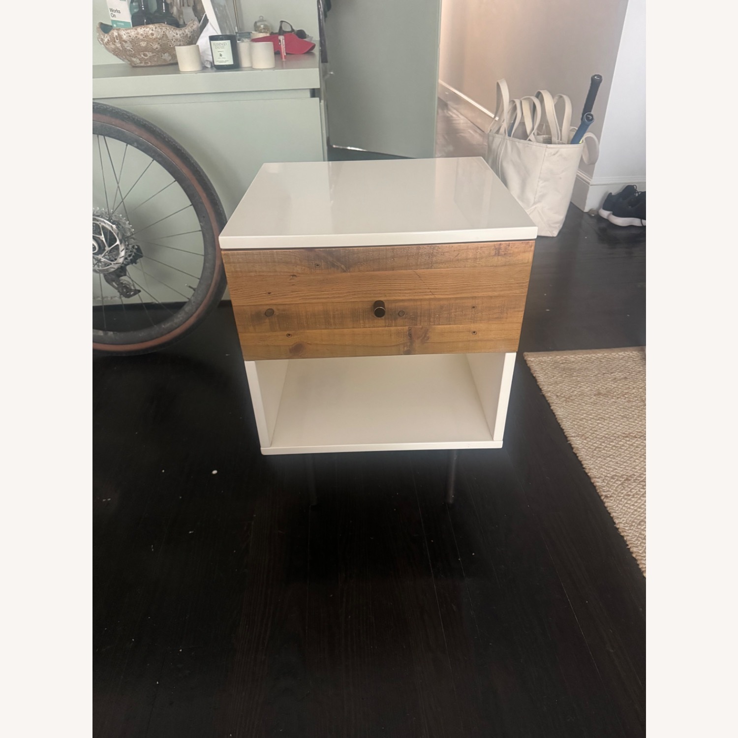 West Elm Emmerson Reclaimed Wood & Lacquer Nightstand - image-8
