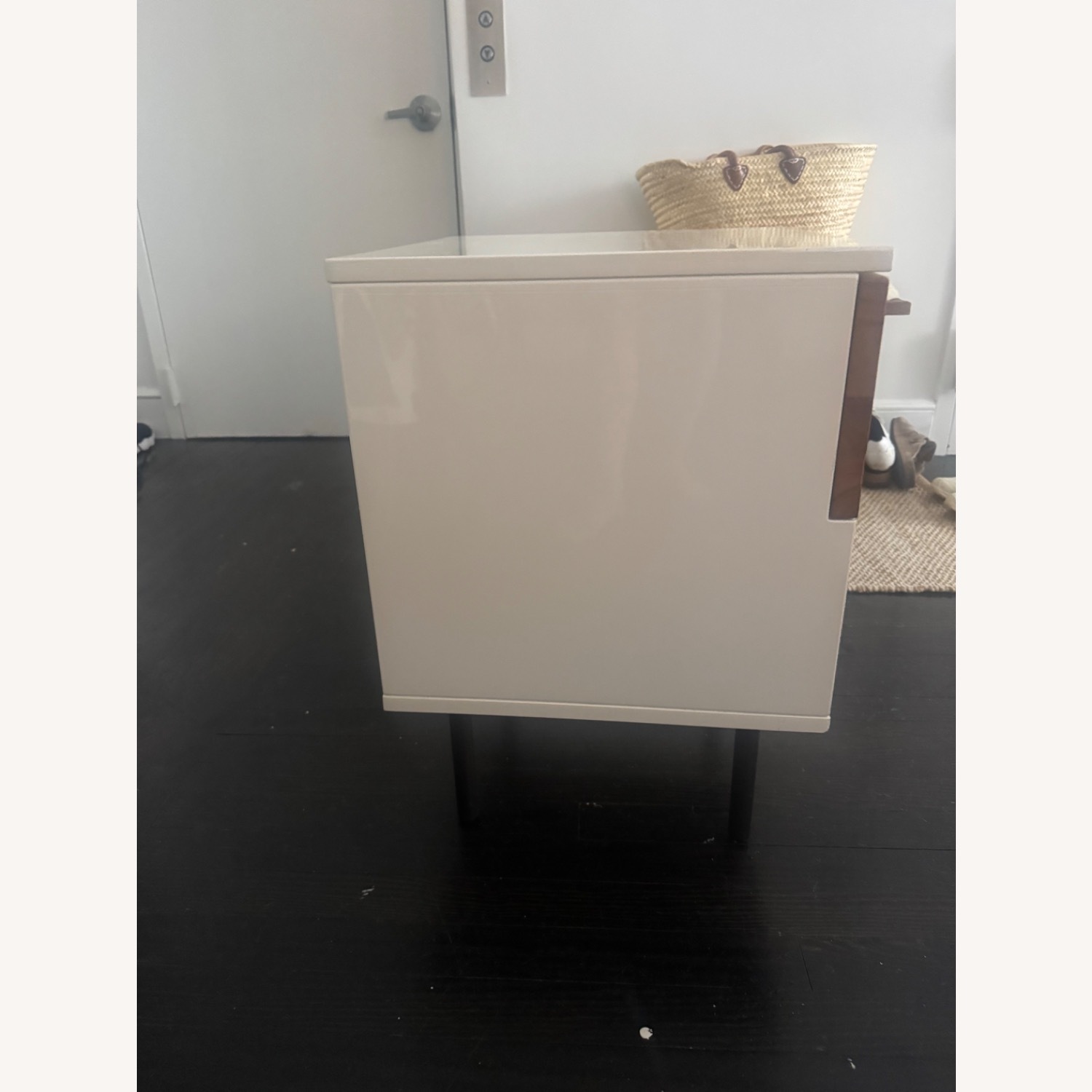 West Elm Emmerson Reclaimed Wood & Lacquer Nightstand - image-5