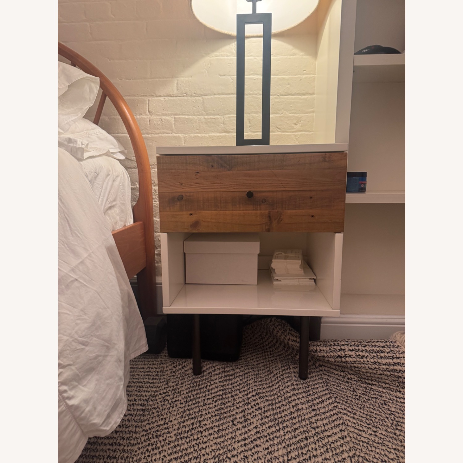 West Elm Emmerson Reclaimed Wood & Lacquer Nightstand - image-1