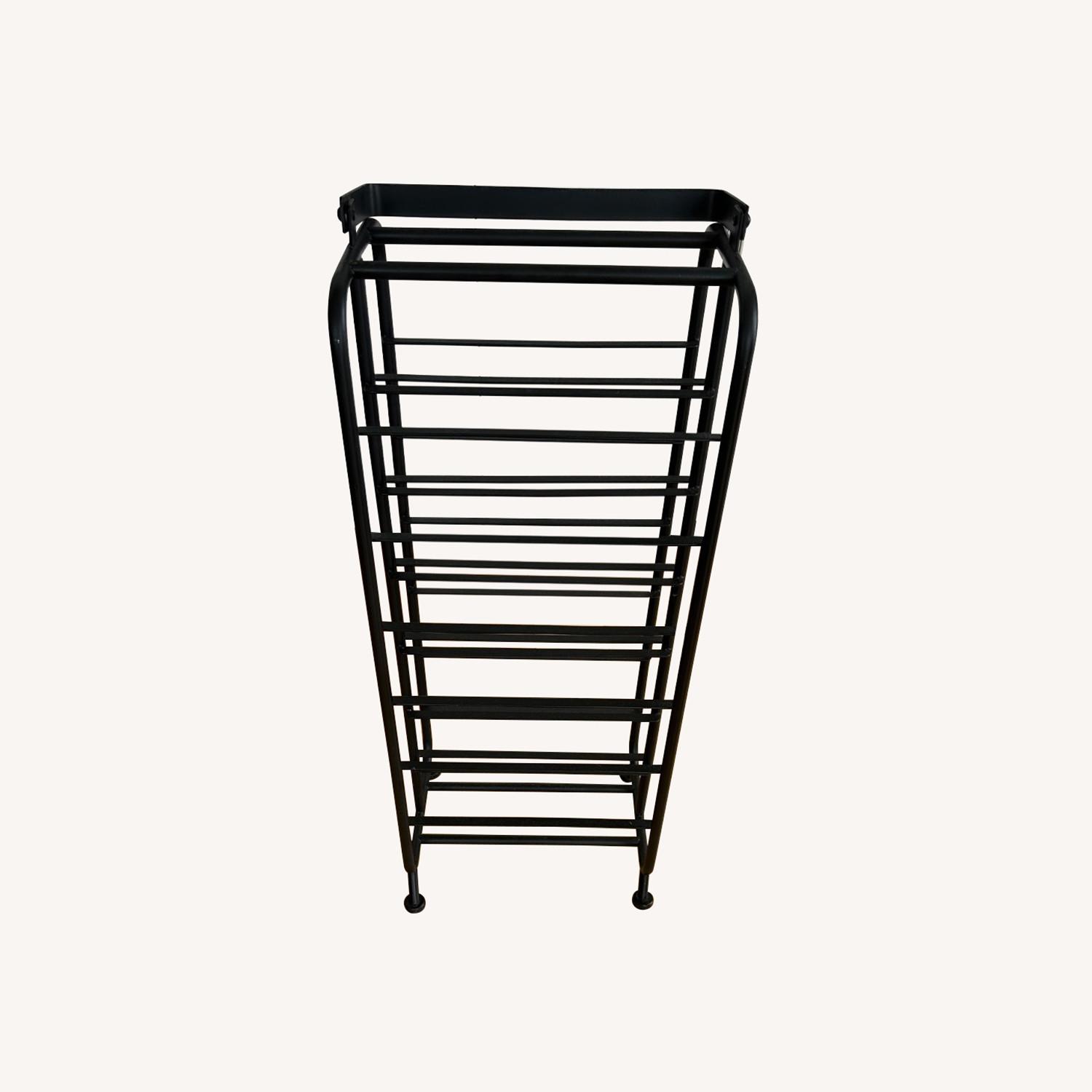Pottery Barn Iron Caddie Tall Wine Rack - image-0