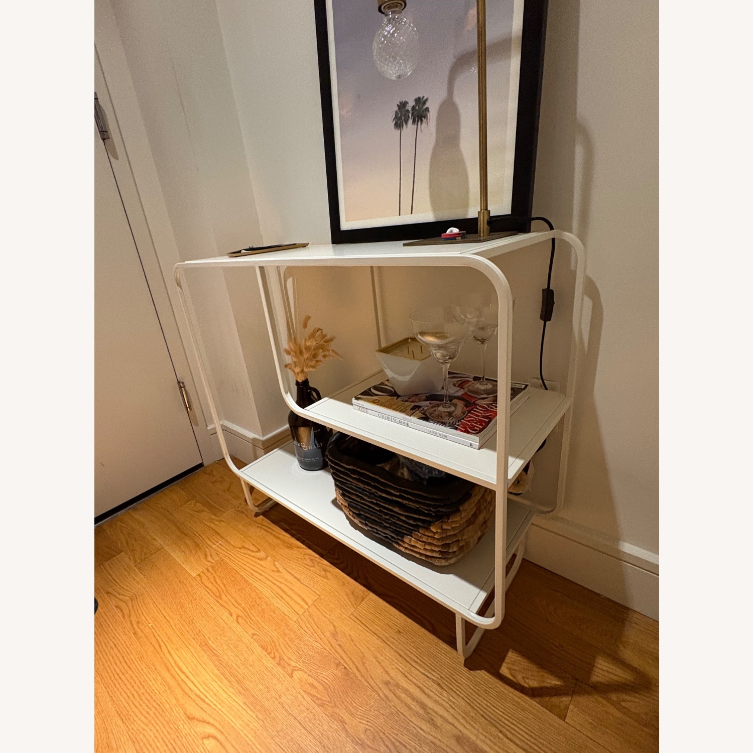 Alana White Metal Console Unit - image-1