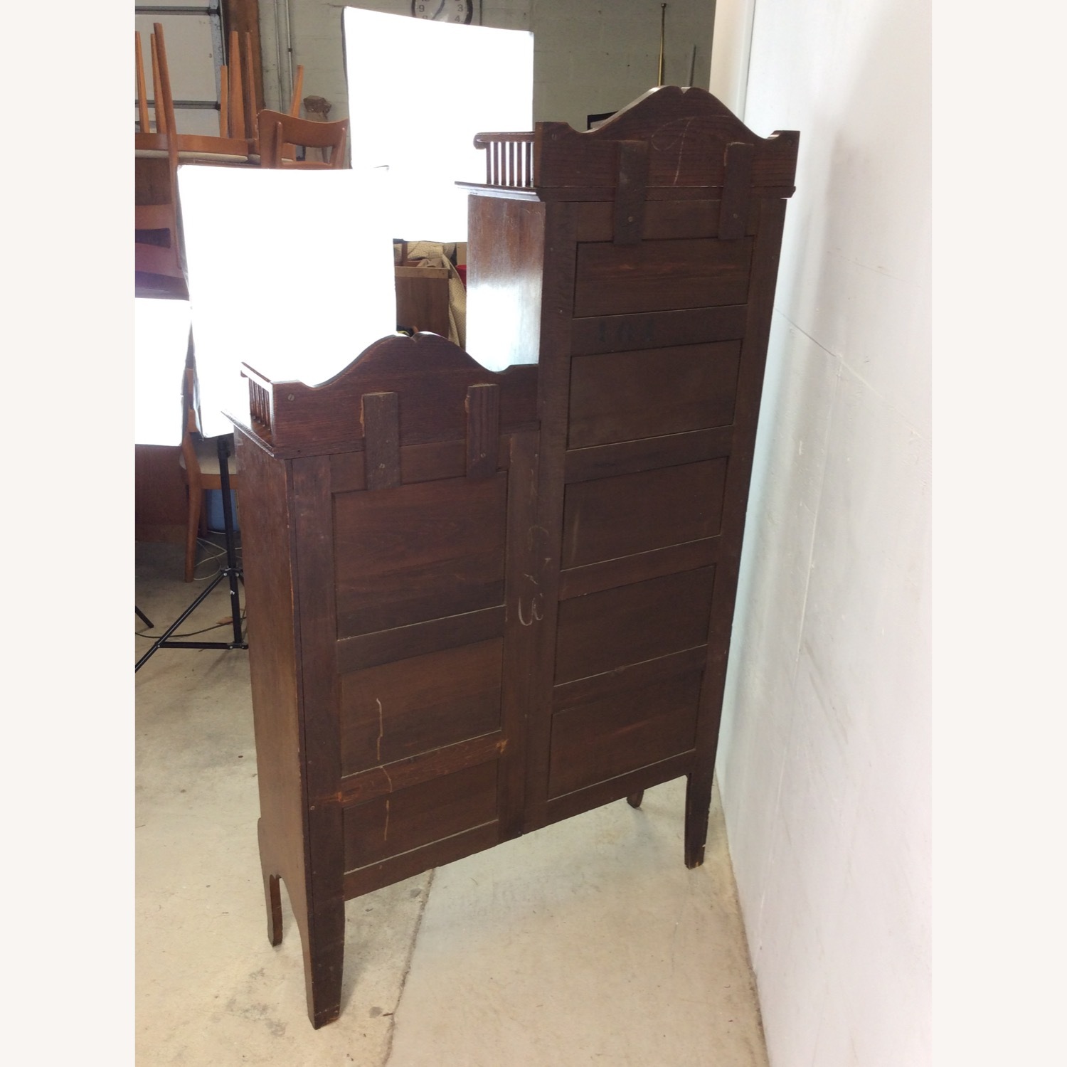Antique Oak Side by Side w/ Bookcase & Desk - image-20