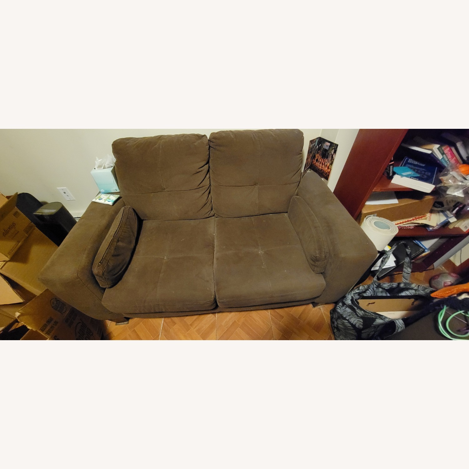 Brown Loveseat - image-0