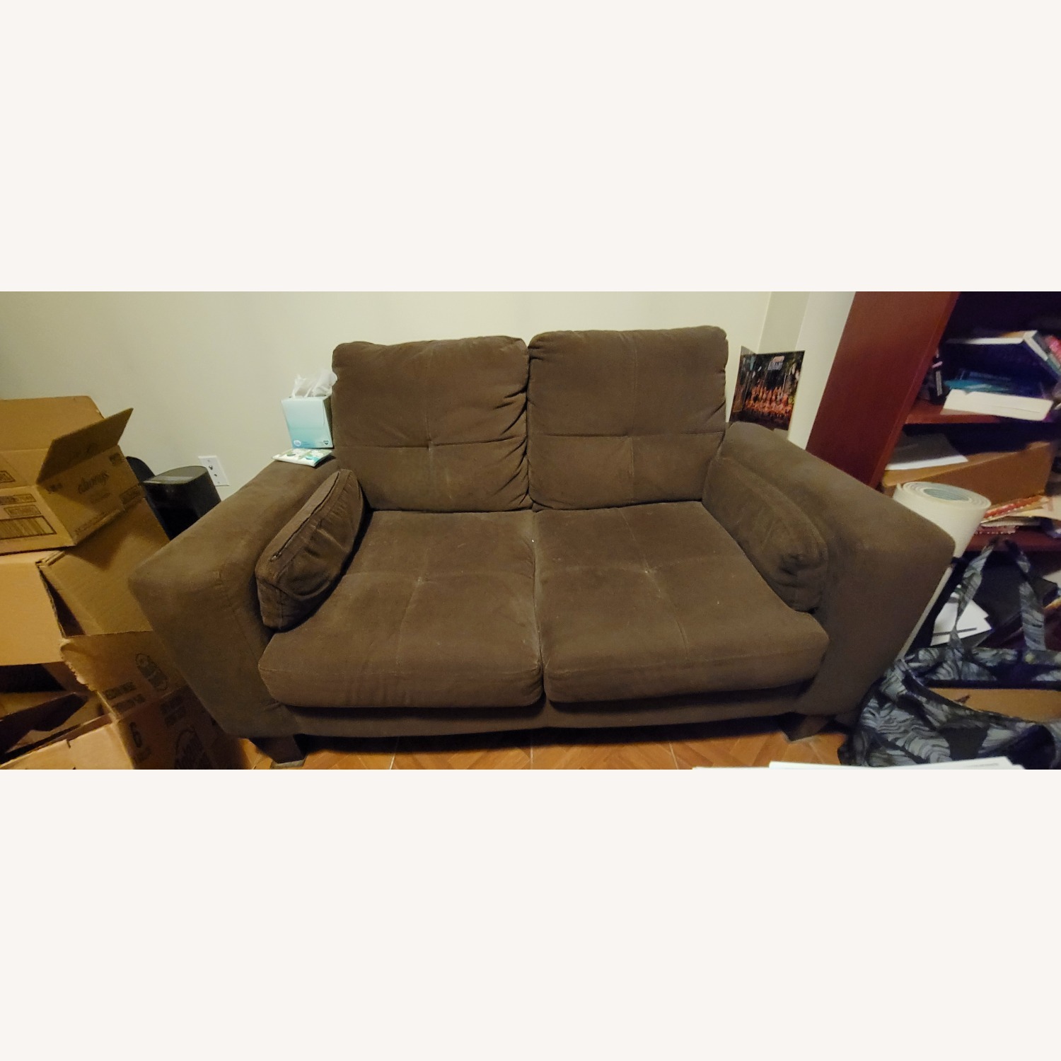 Brown Loveseat - image-1