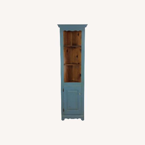 Used Antique Pine Corner Cabinet W Shelving & Cabinet for sale on AptDeco