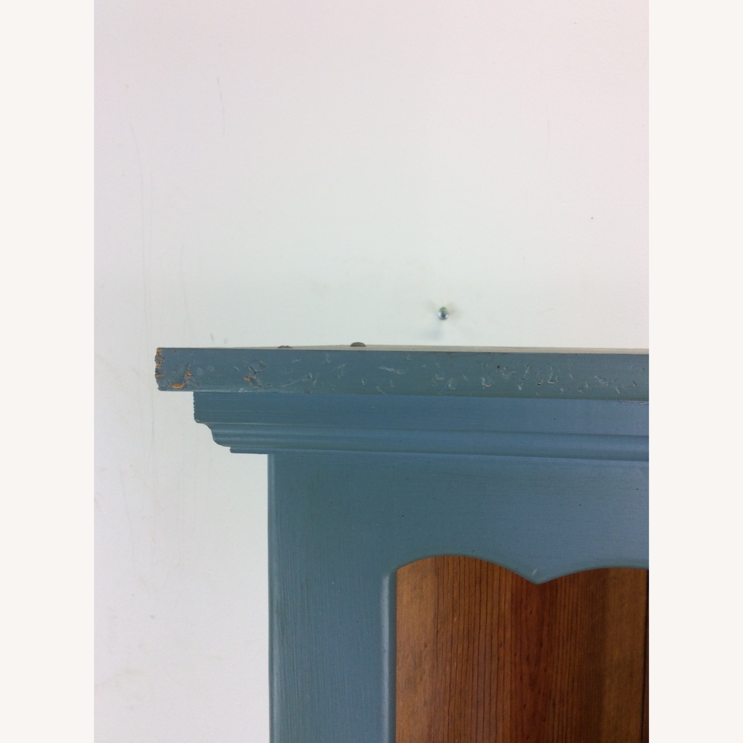 Antique Pine Corner Cabinet W Shelving & Cabinet - image-23