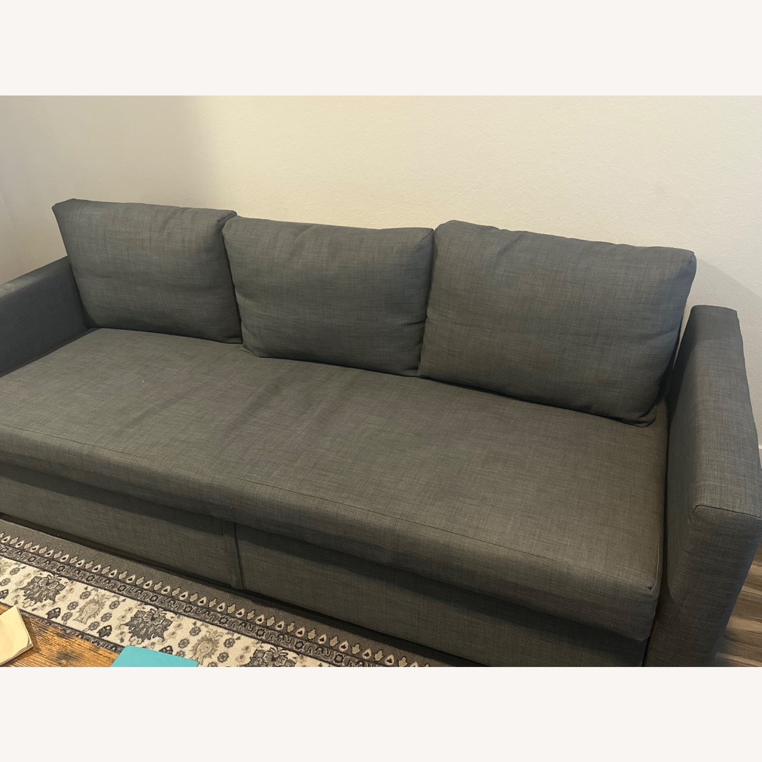 IKEA 3seater Fabric Sleeper Sofa - image-1
