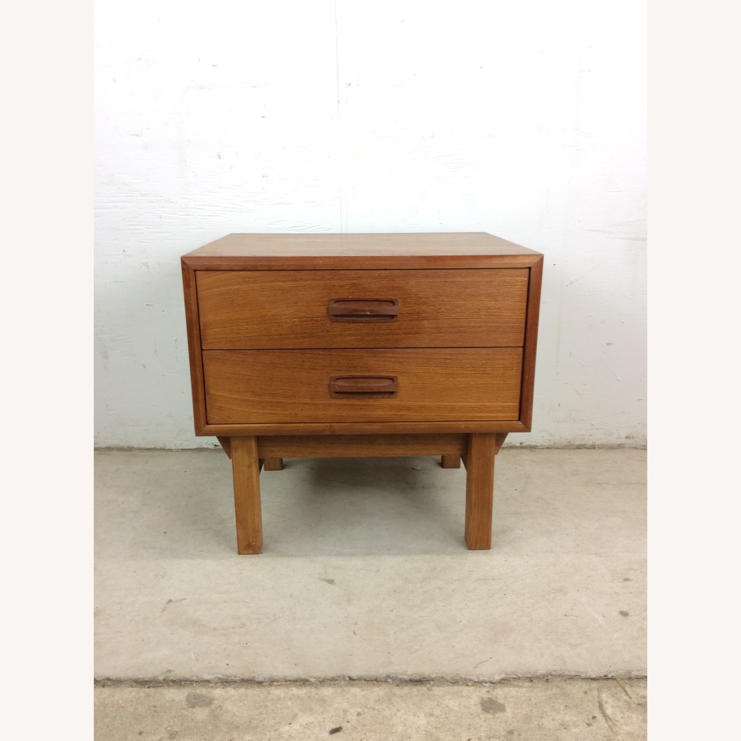 Danish Modern Teak 2 Drawer Nightstand  - image-3