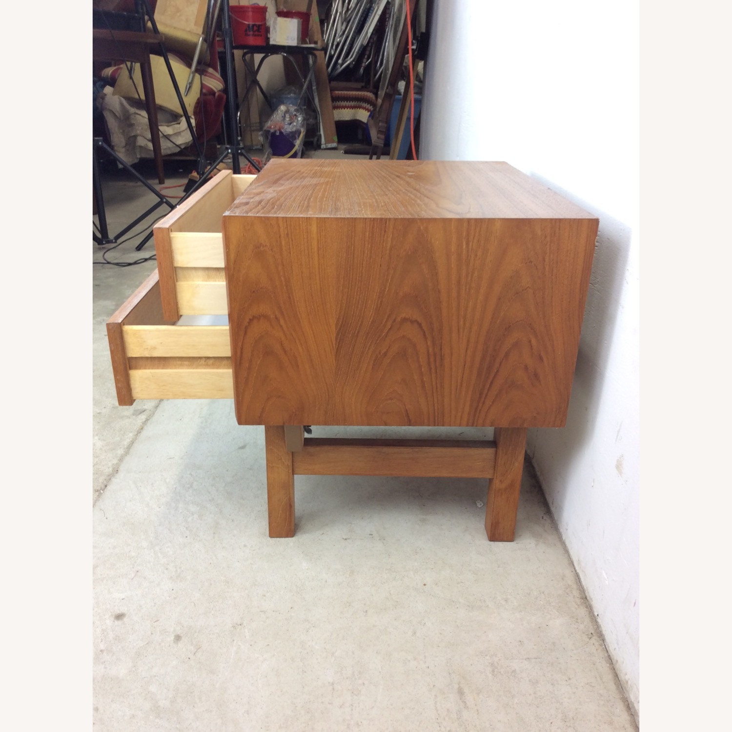 Danish Modern Teak 2 Drawer Nightstand  - image-5
