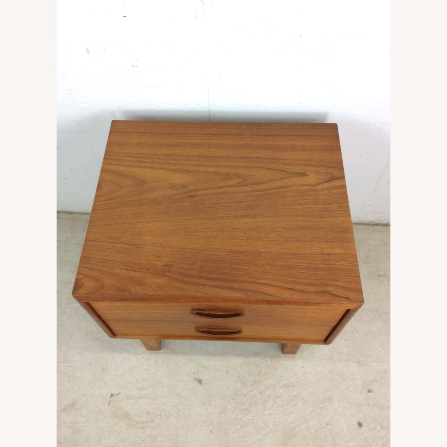 Danish Modern Teak 2 Drawer Nightstand  - image-2