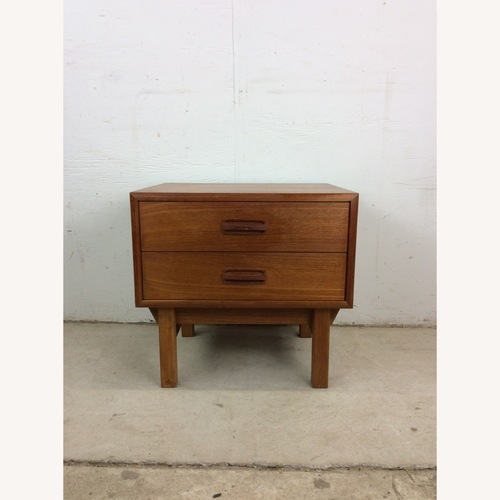 Used Danish Modern Teak 2 Drawer Nightstand  for sale on AptDeco