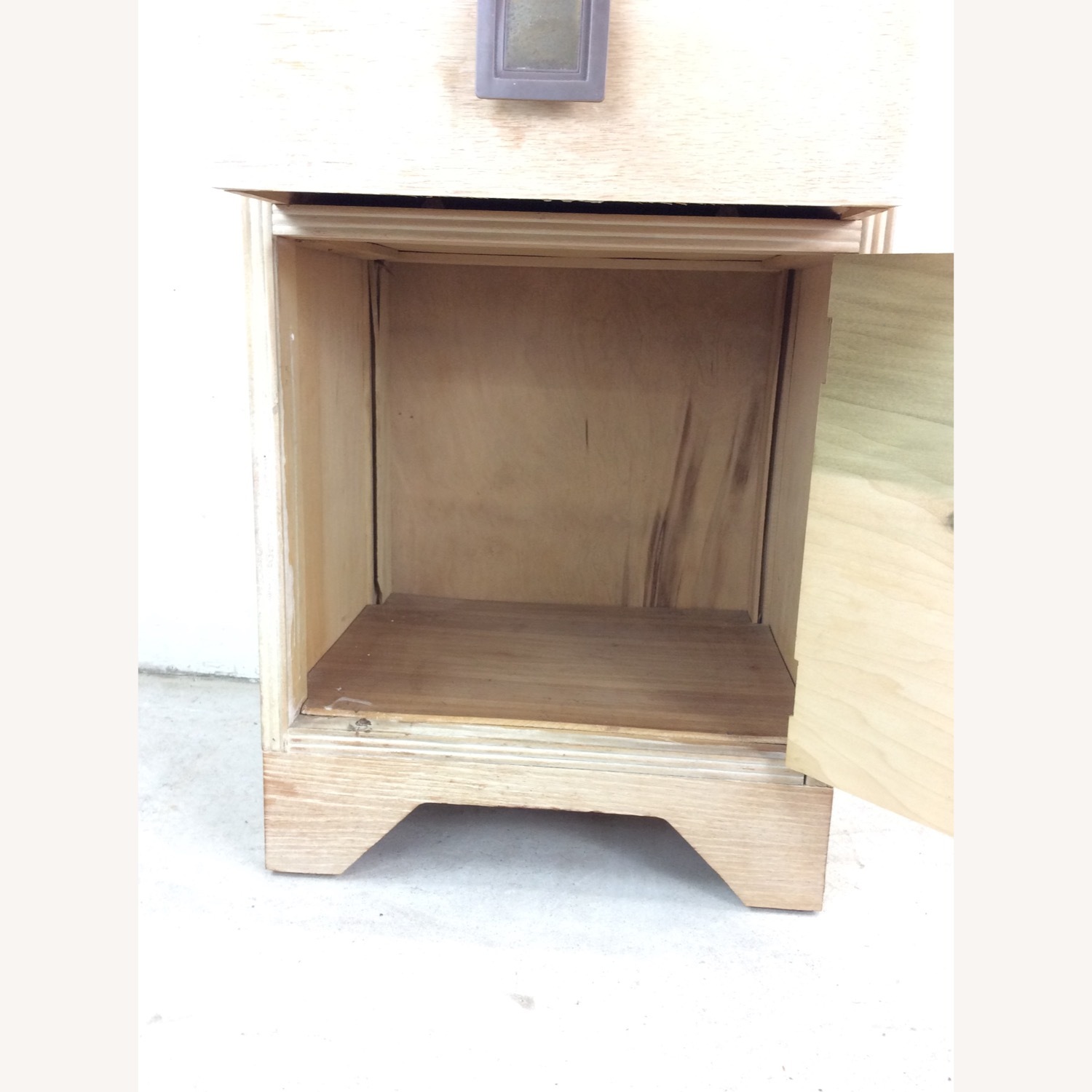 MCM Blonde Nightstand with Drawer & Cabinet - image-7