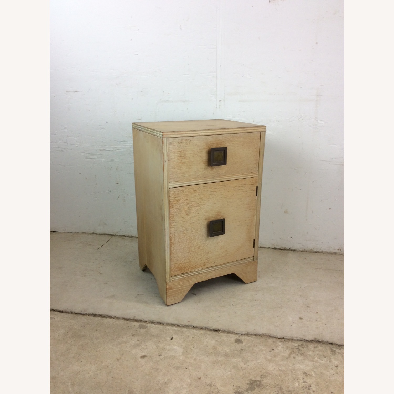 MCM Blonde Nightstand with Drawer & Cabinet - image-10