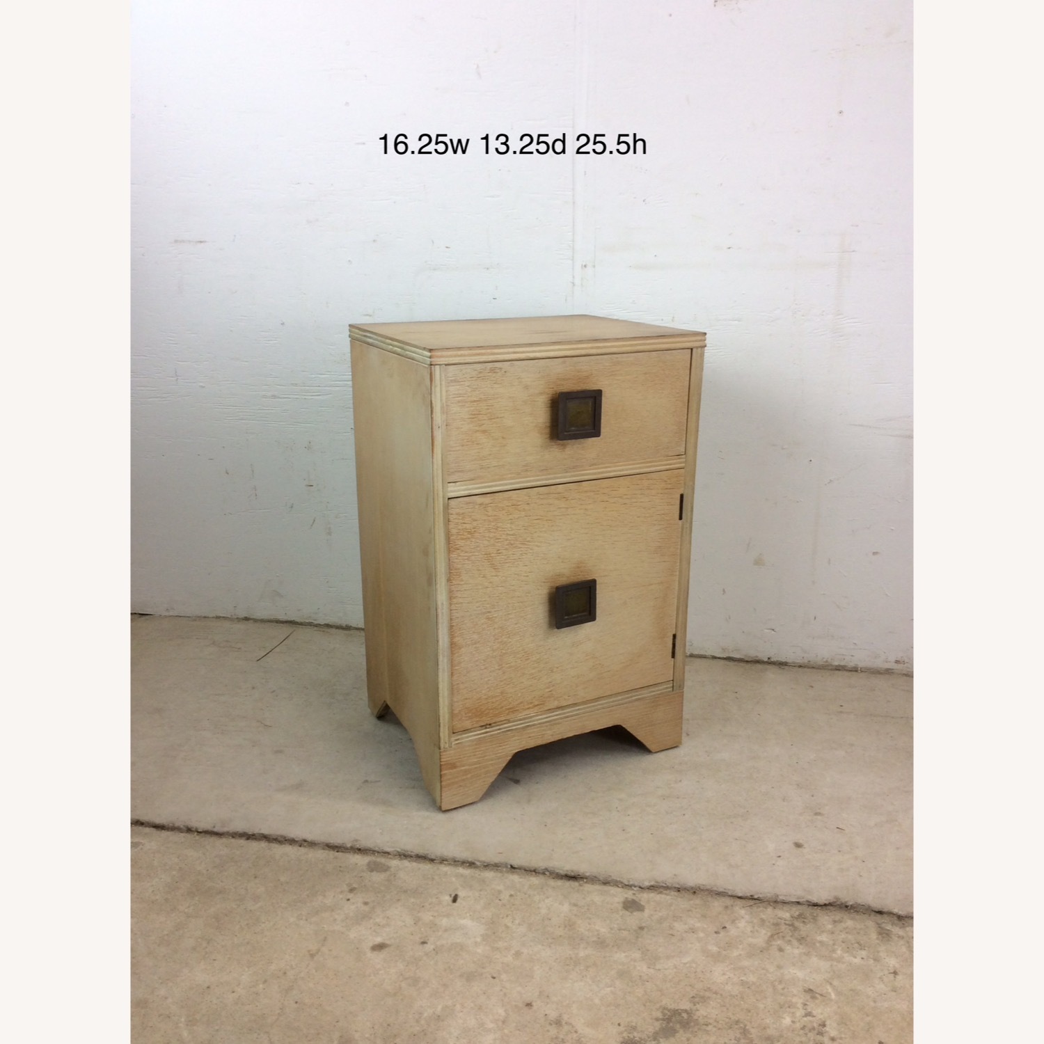 MCM Blonde Nightstand with Drawer & Cabinet - image-11