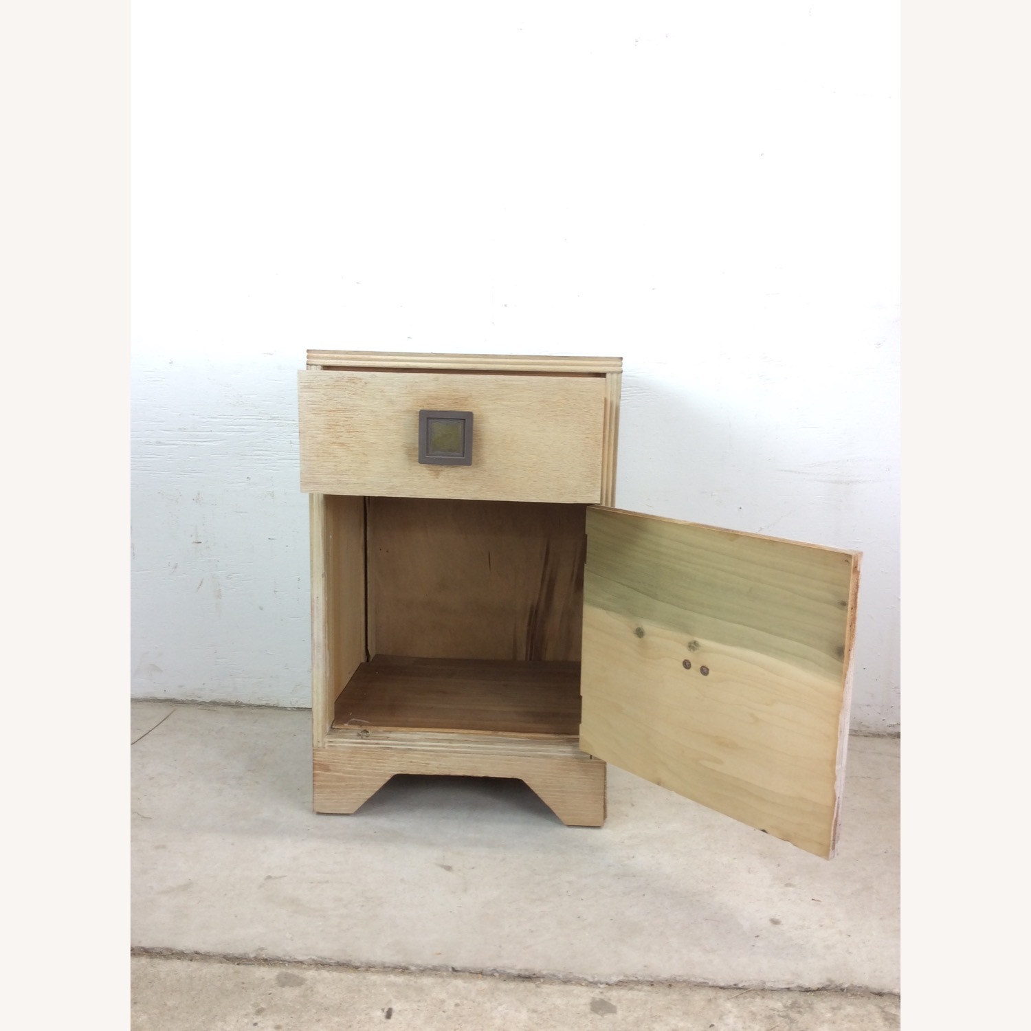 MCM Blonde Nightstand with Drawer & Cabinet - image-6