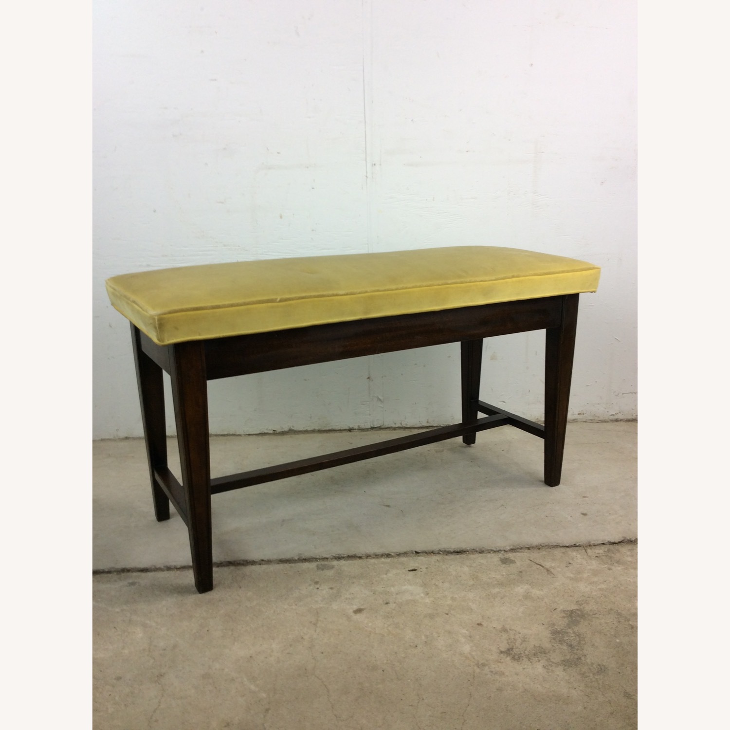 Mid Century Upholstered Piano Bench with Storage - image-24