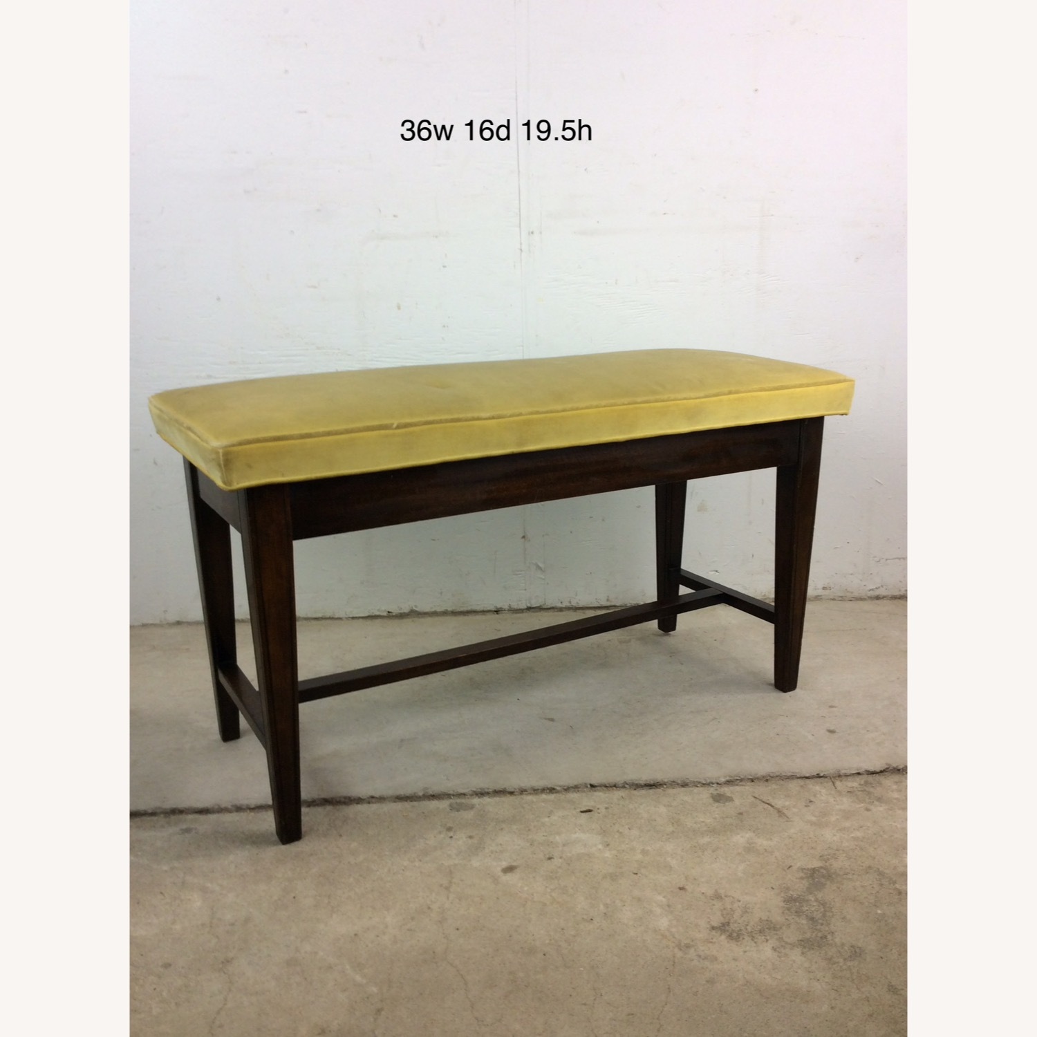 Mid Century Upholstered Piano Bench with Storage - image-25