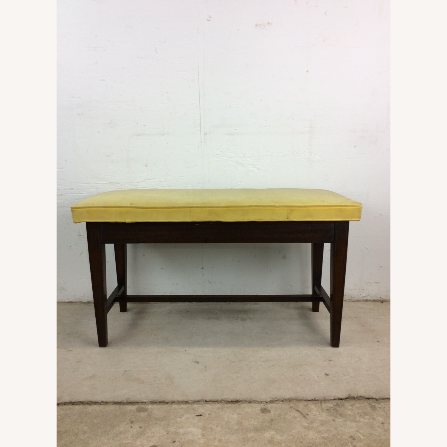 Mid Century Upholstered Piano Bench with Storage - image-17