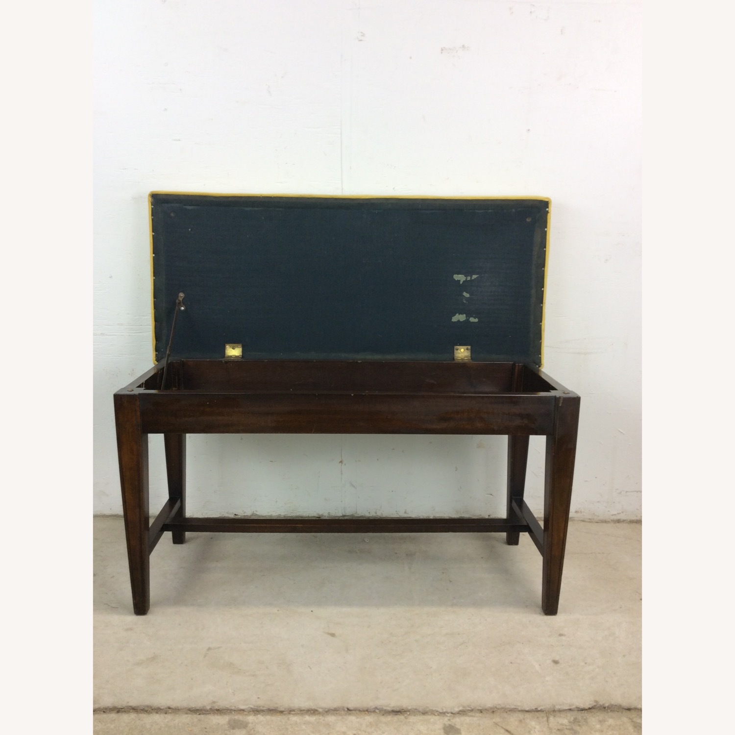 Mid Century Upholstered Piano Bench with Storage - image-13