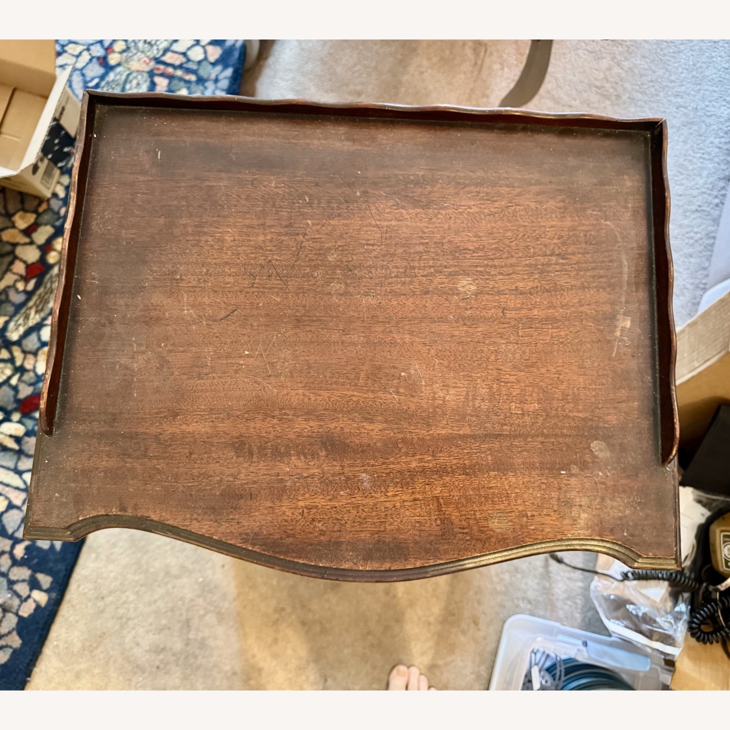 Brown Wood End Table - image-1