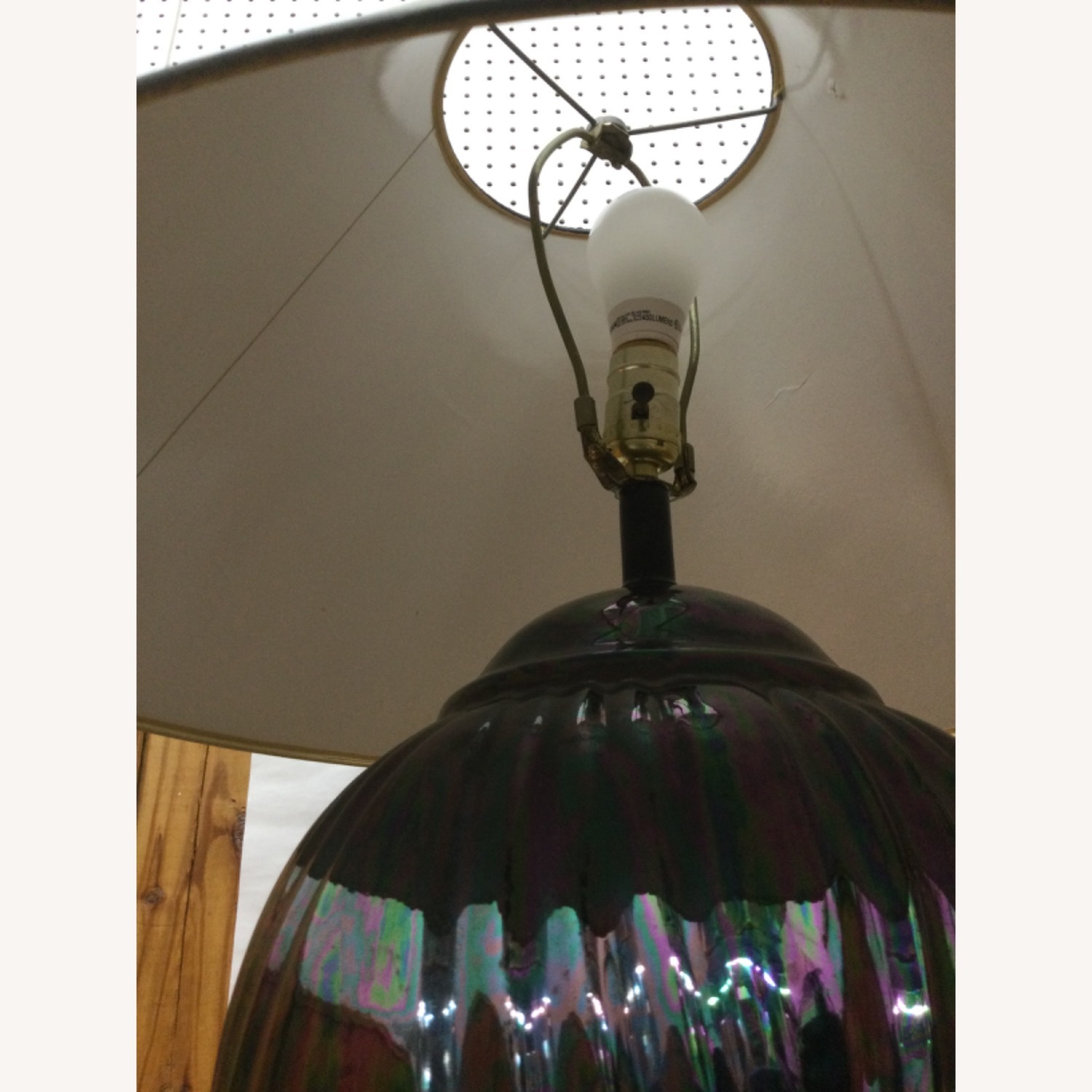 Postmodern Iridescent Black Ceramic Table Lamp - image-3
