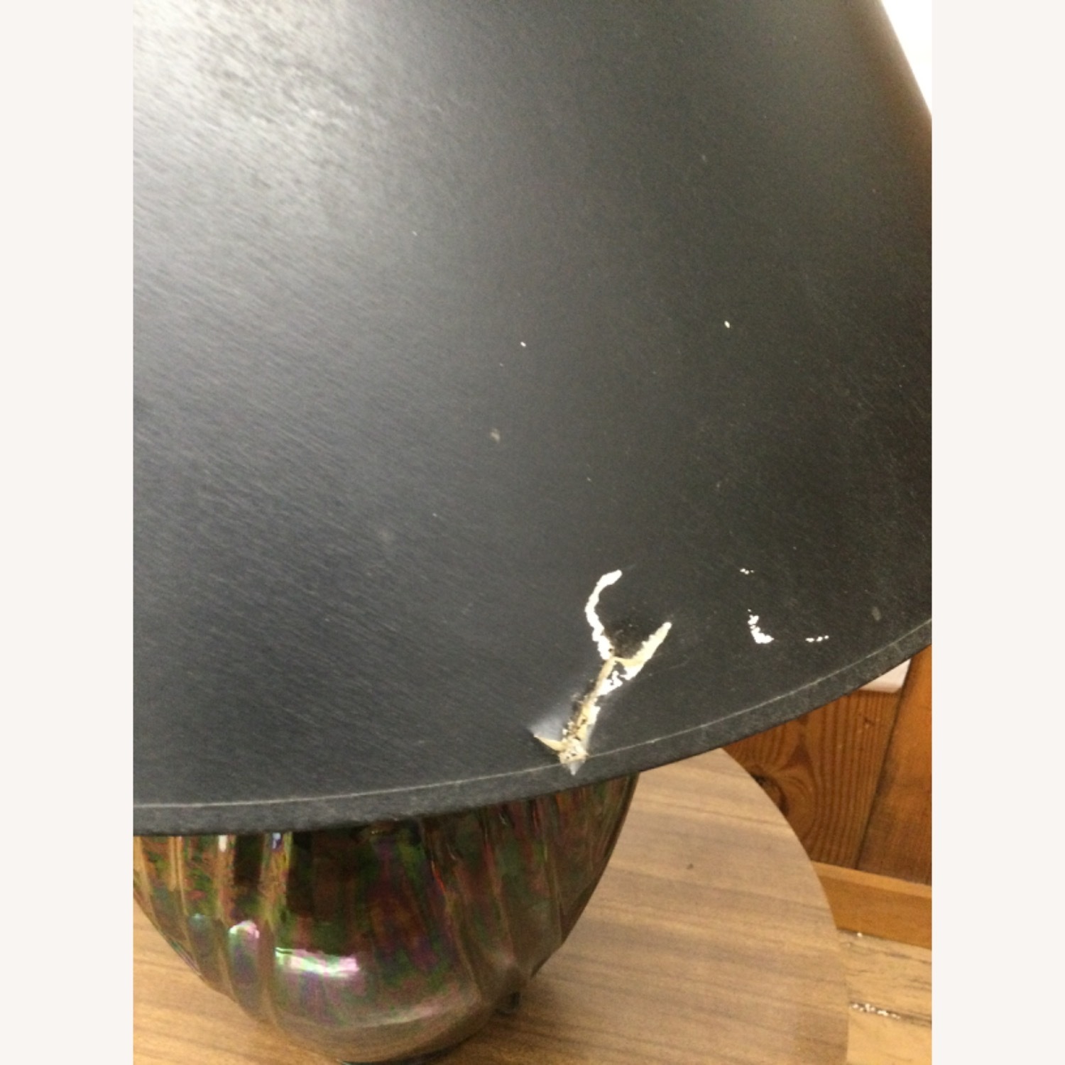 Postmodern Iridescent Black Ceramic Table Lamp - image-10