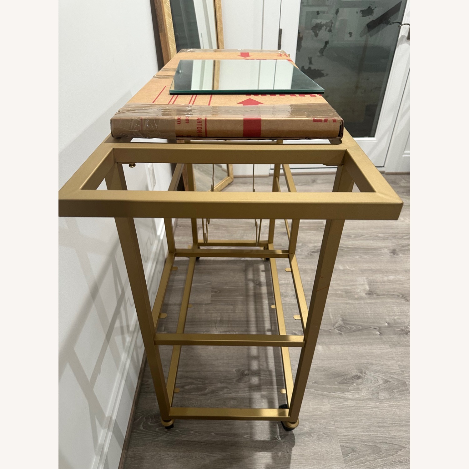 Benjara Gold Bar Cart - image-2