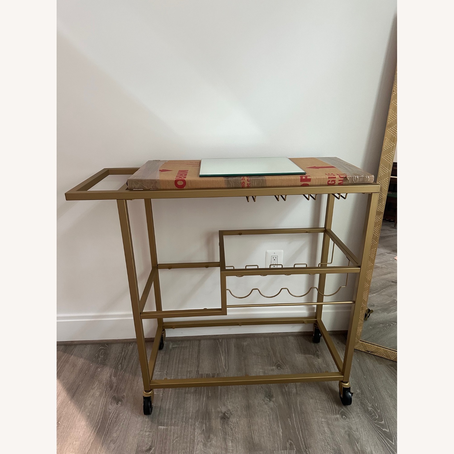 Benjara Gold Bar Cart - image-3