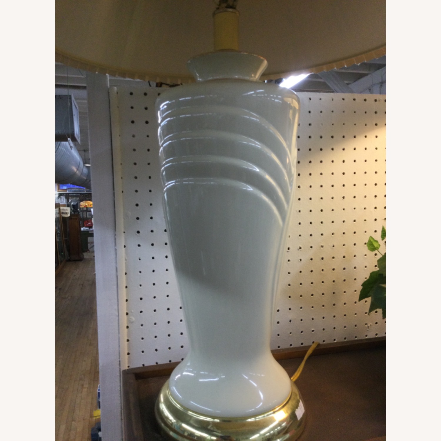 Postmodern Ceramic Table Lamp with Brass Base - image-23