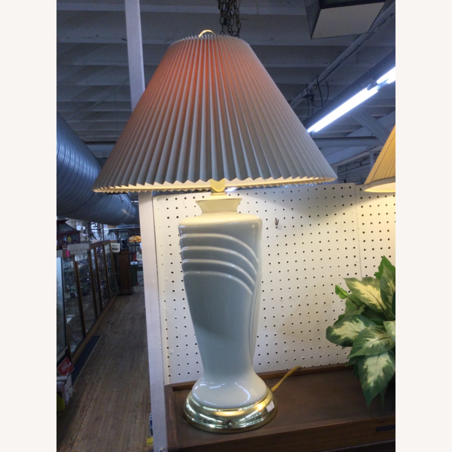 Postmodern Ceramic Table Lamp with Brass Base - image-2