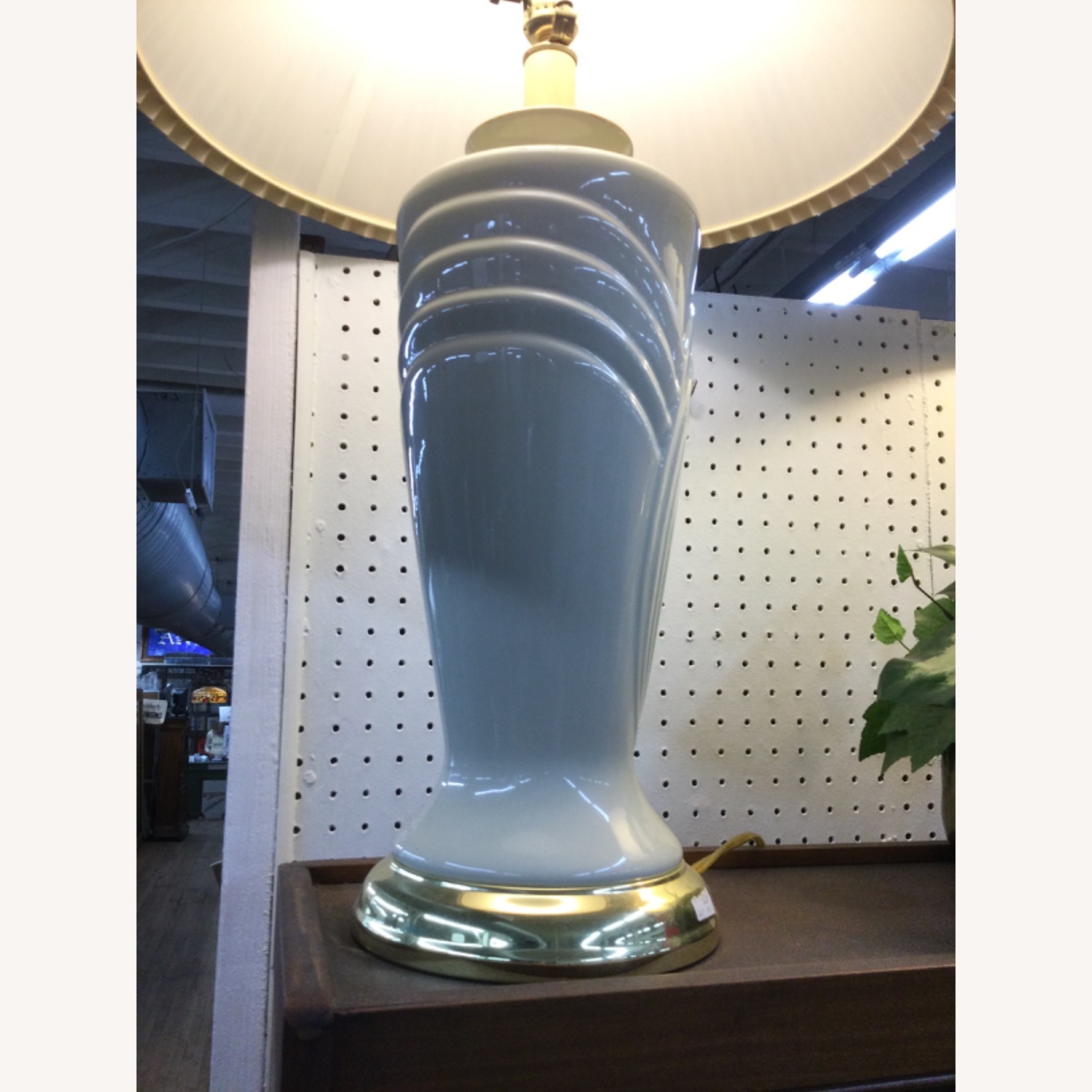 Postmodern Ceramic Table Lamp with Brass Base - image-3