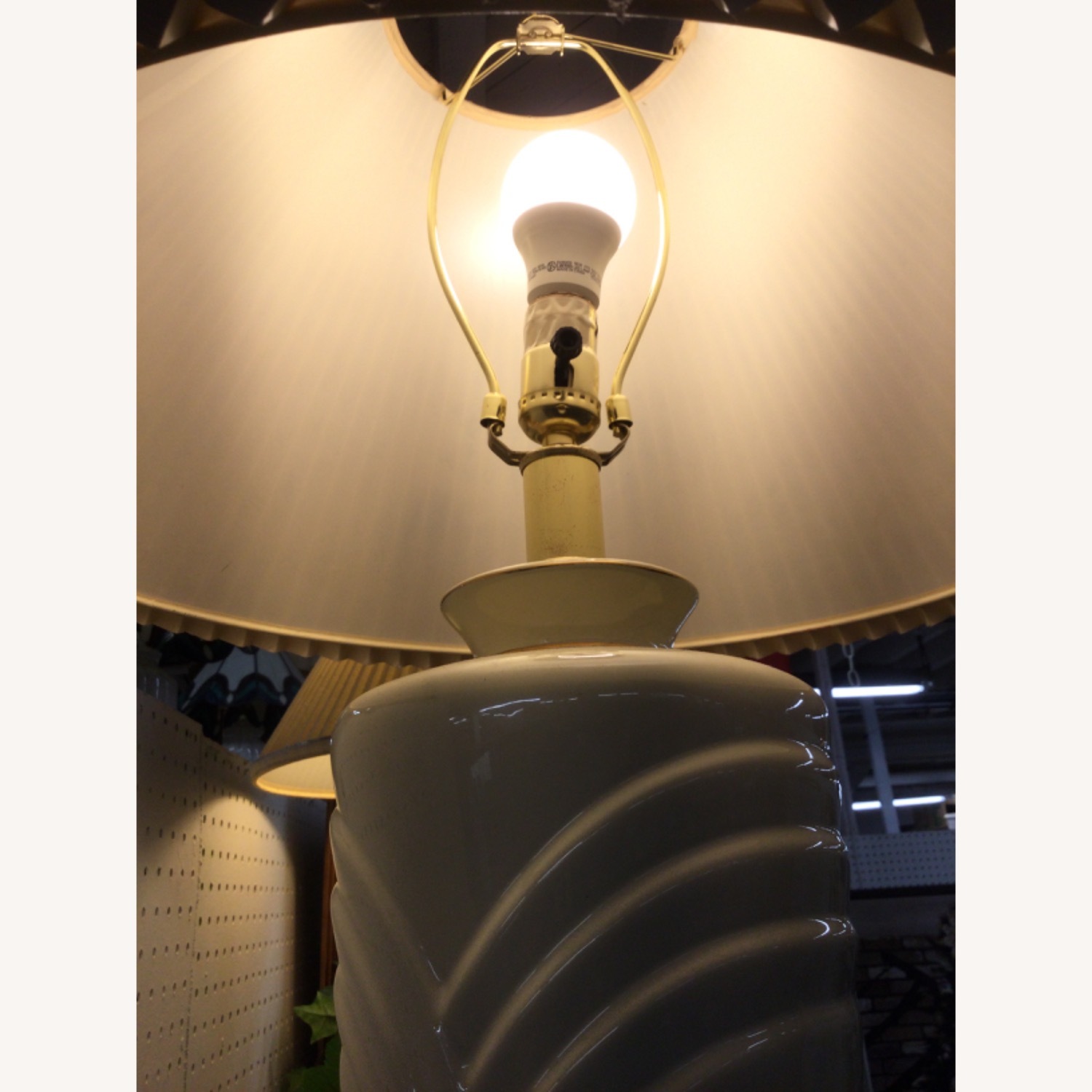 Postmodern Ceramic Table Lamp with Brass Base - image-15