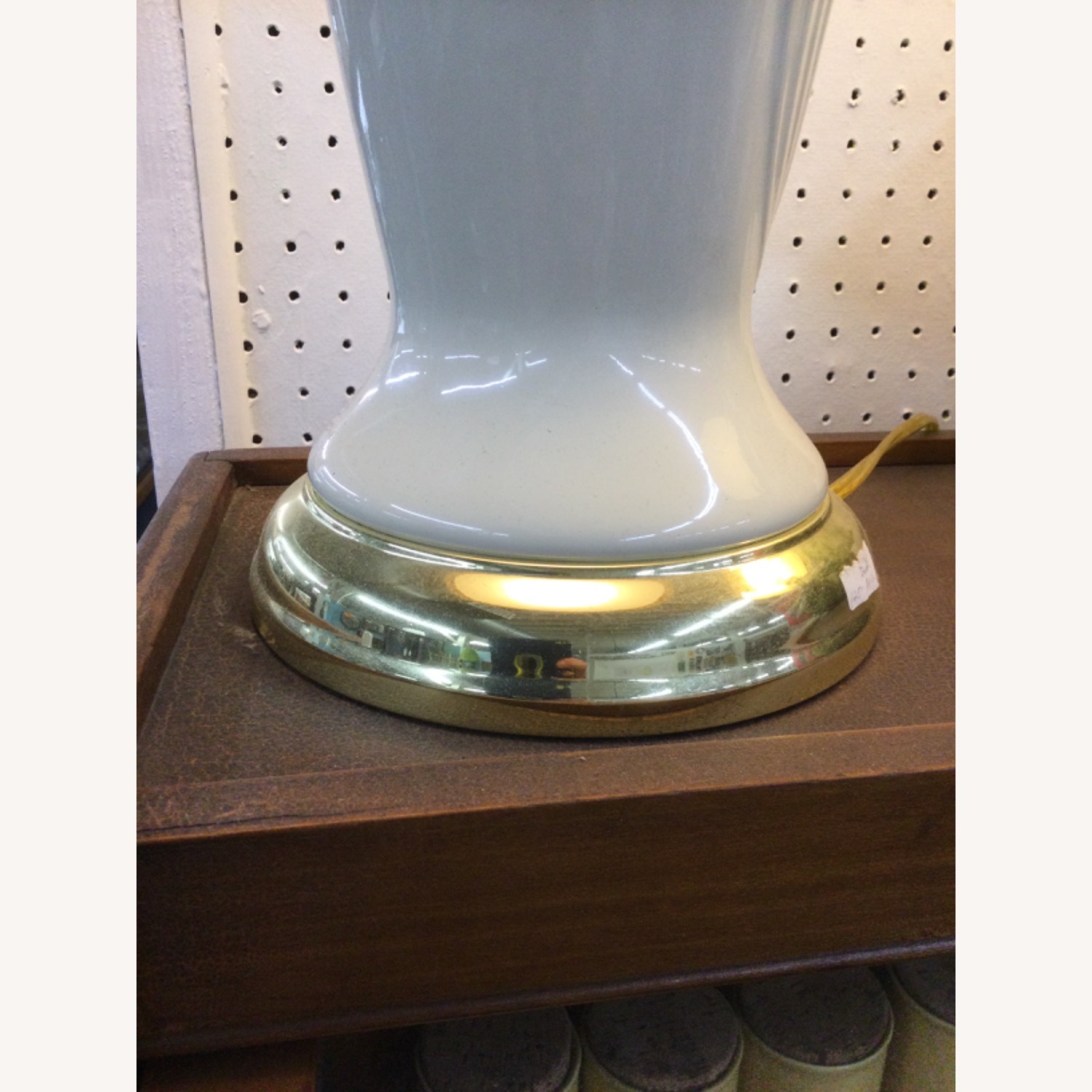 Postmodern Ceramic Table Lamp with Brass Base - image-8