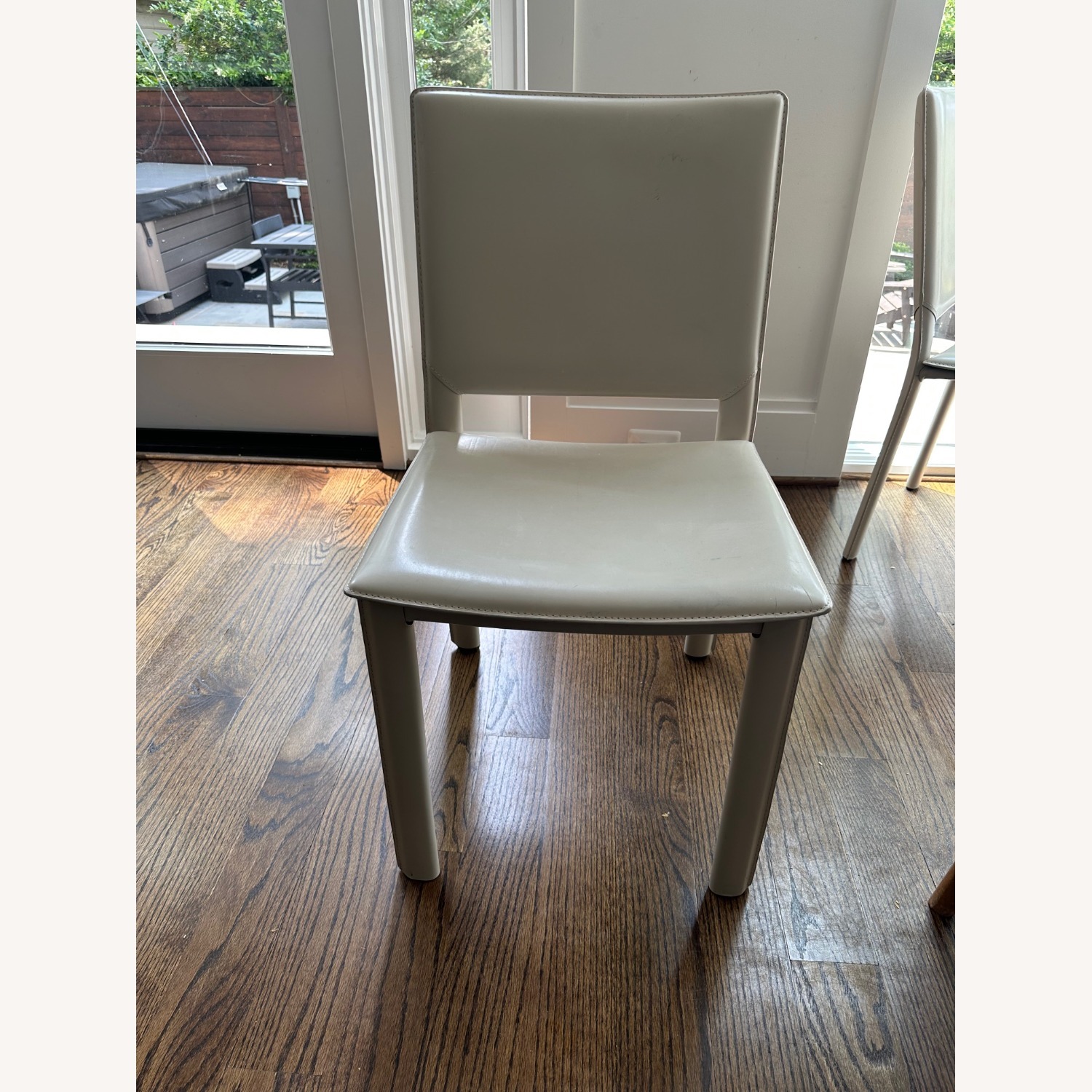 Room & Board Ivory Leather Dining Chairs - image-1