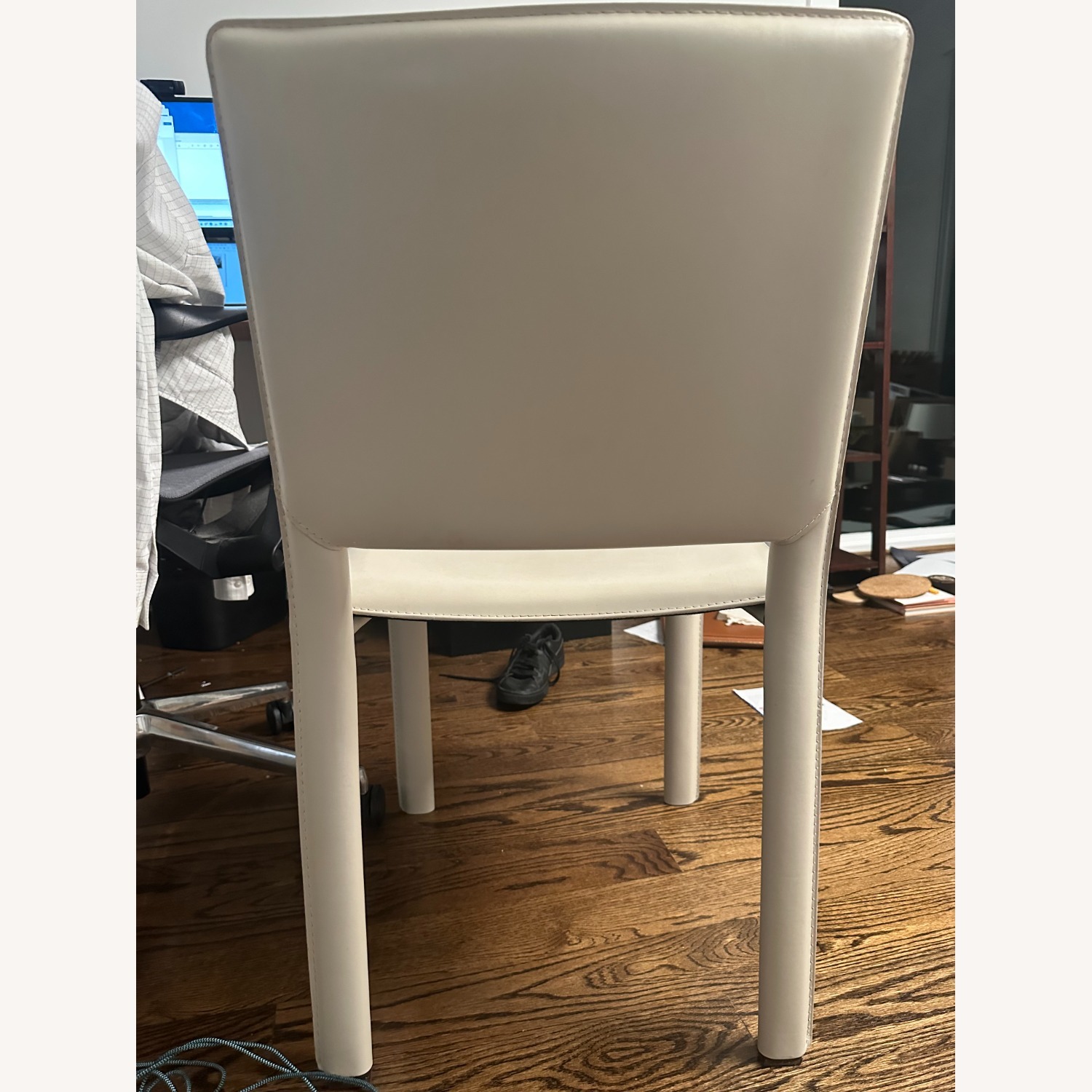 Room & Board Ivory Leather Dining Chairs - image-3