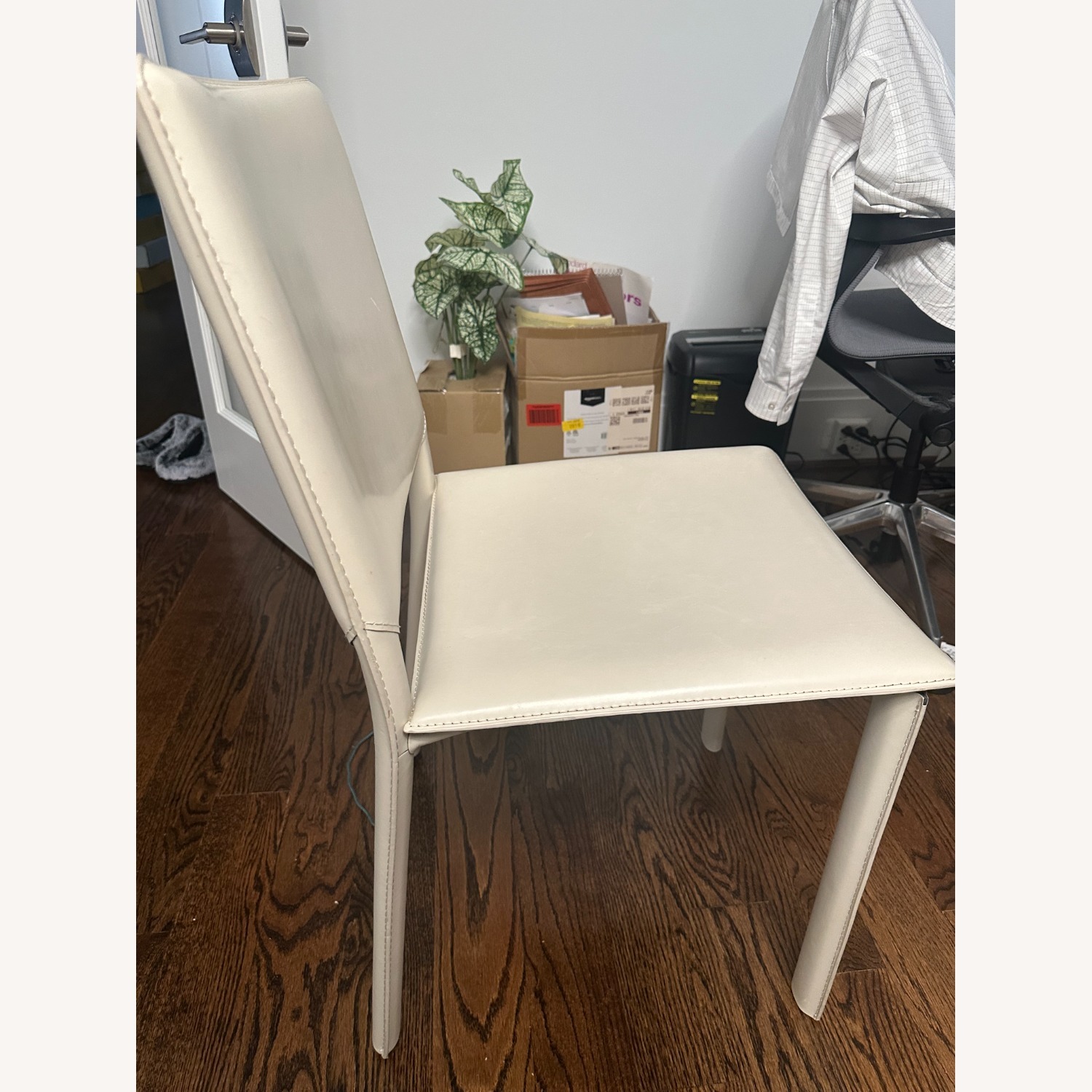 Room & Board Ivory Leather Dining Chairs - image-2