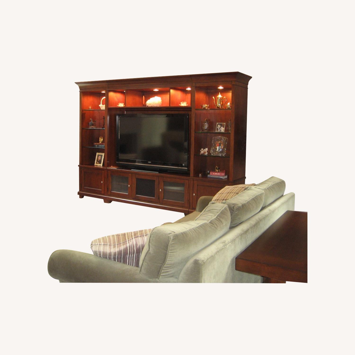 Entertainment Console with Hutch - image-0