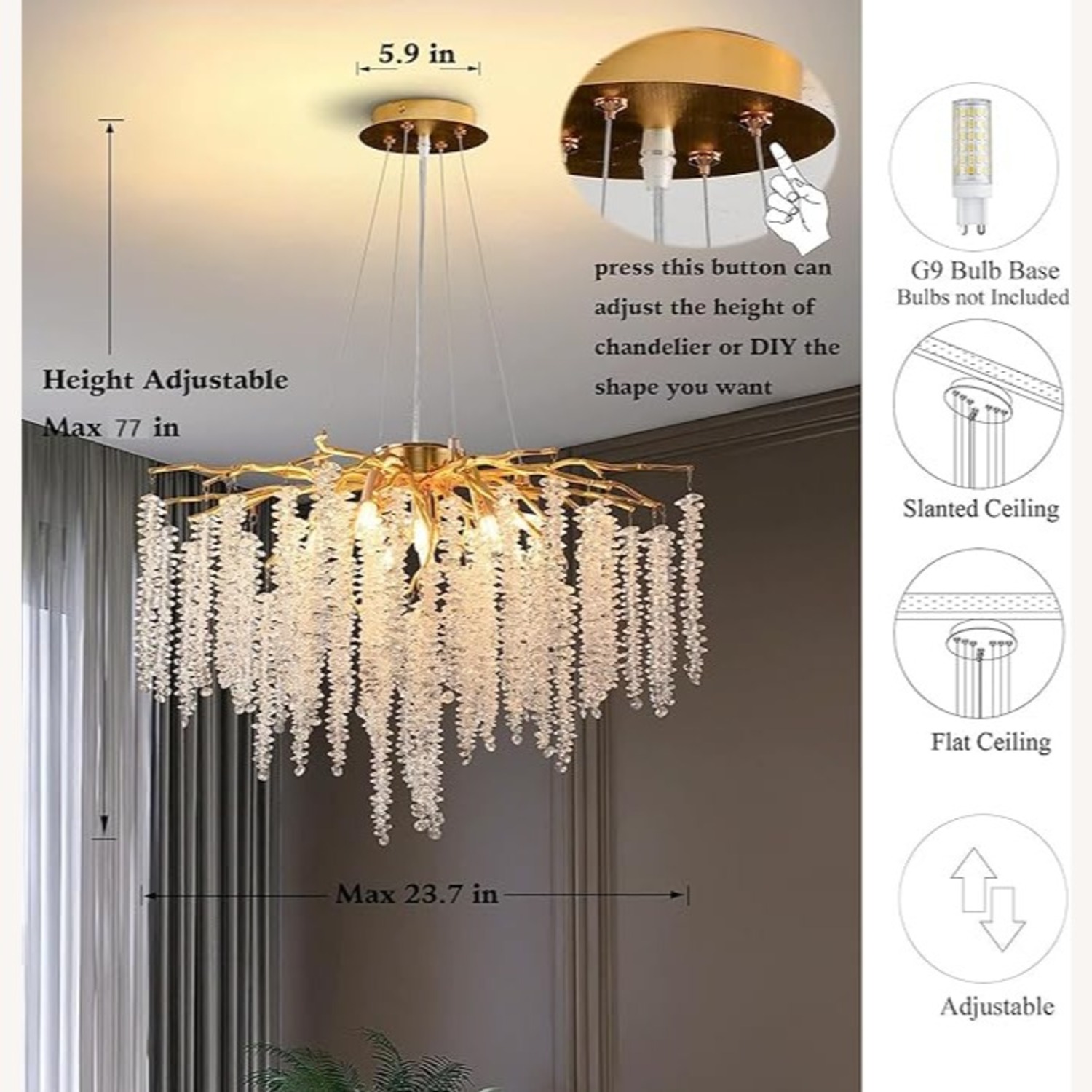 Crystal Chandelier - image-2