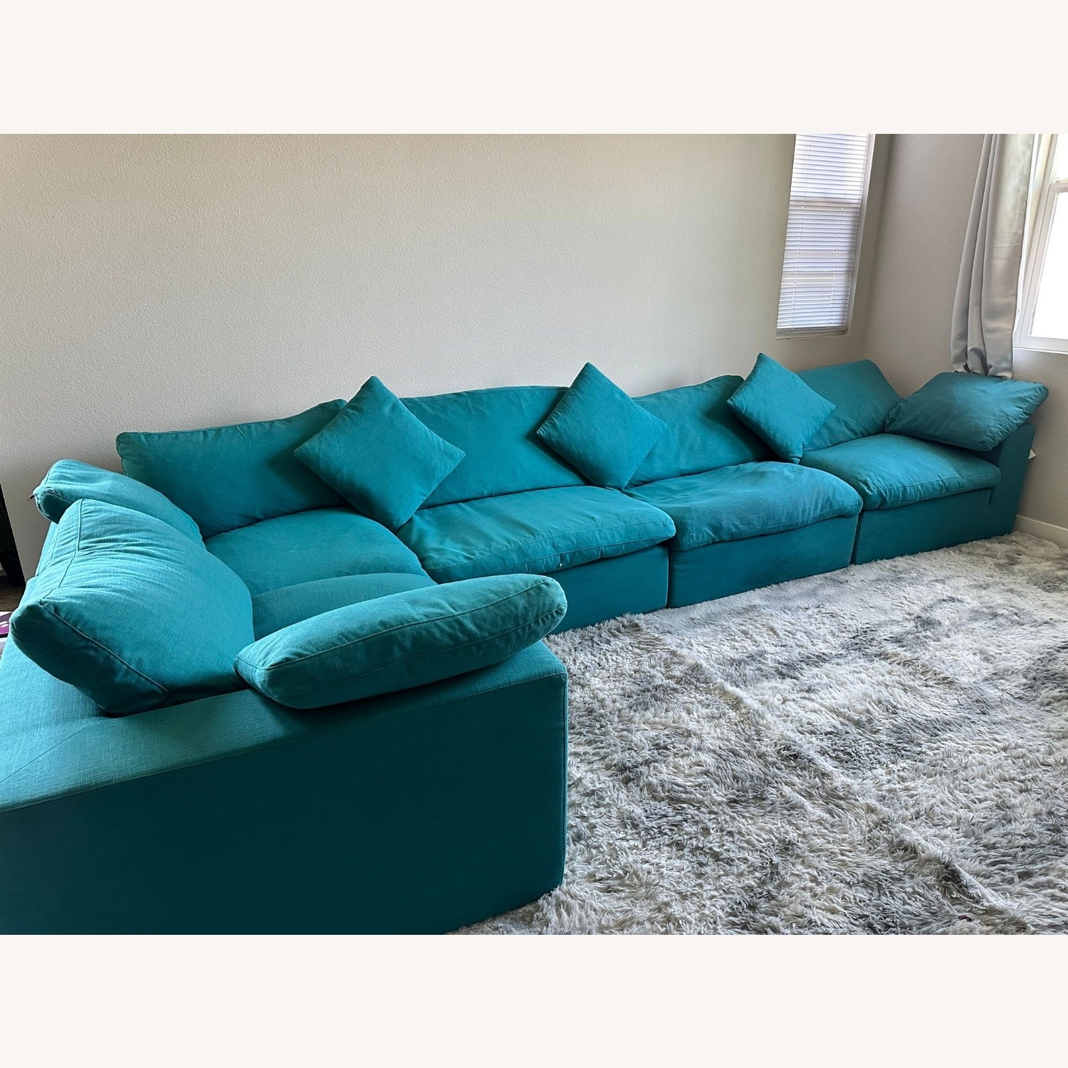 Commix Teal 5 Piece Sectional Sofa  - image-4