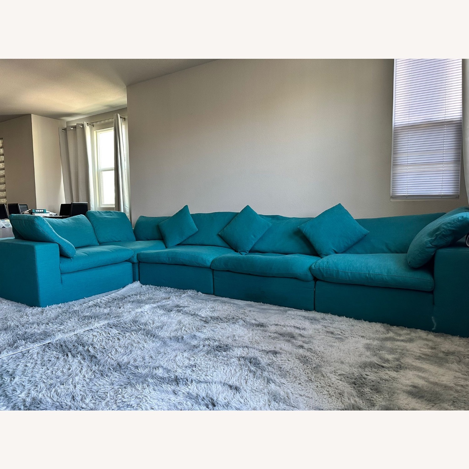 Commix Teal 5 Piece Sectional Sofa  - image-1