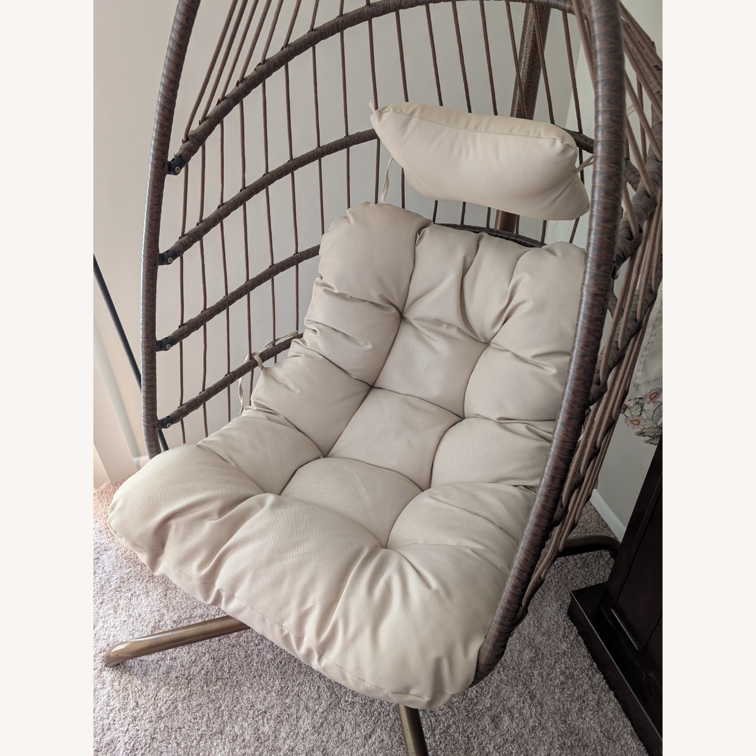 Radiata Hanging Egg Chair with Stand - image-6