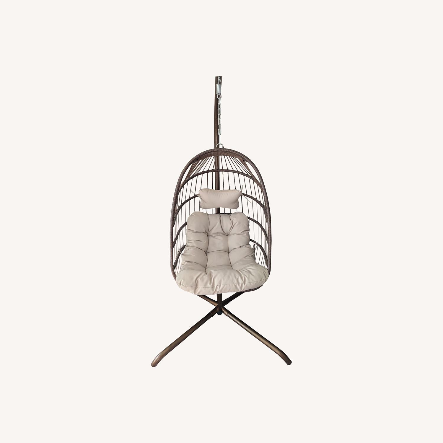 Radiata Hanging Egg Chair with Stand - image-0