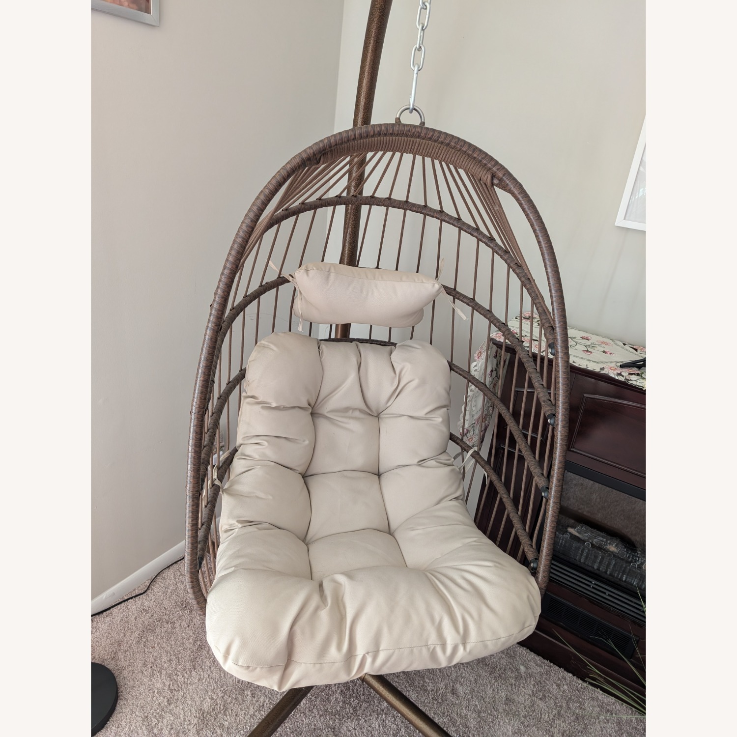 Radiata Hanging Egg Chair with Stand - image-4