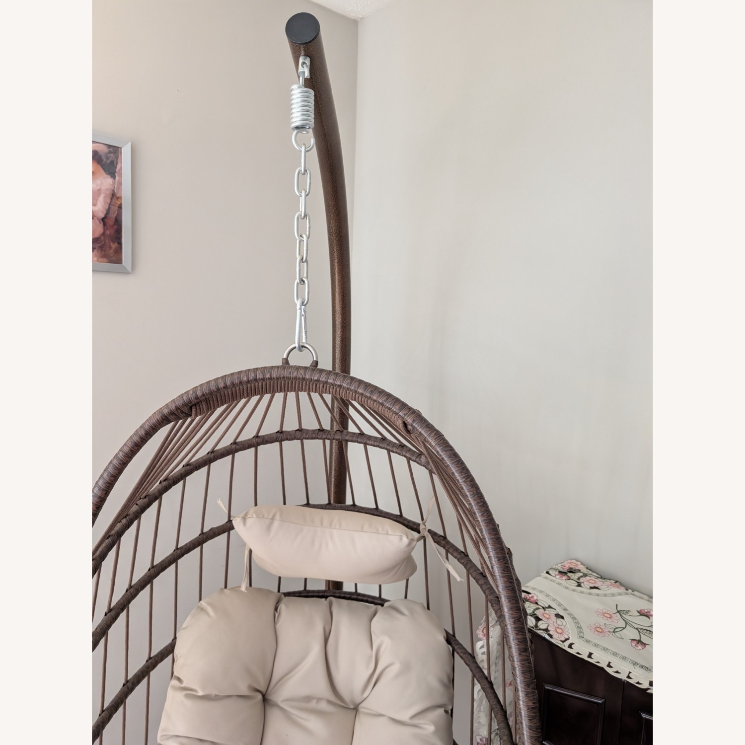 Radiata Hanging Egg Chair with Stand - image-5