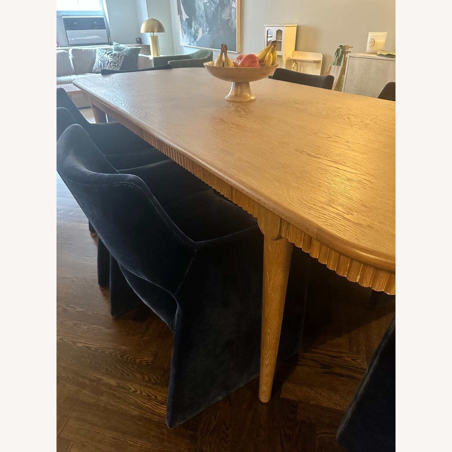 CB2 Providence 90" Rectangular Cerused Oak Wood Dining Table - image-3